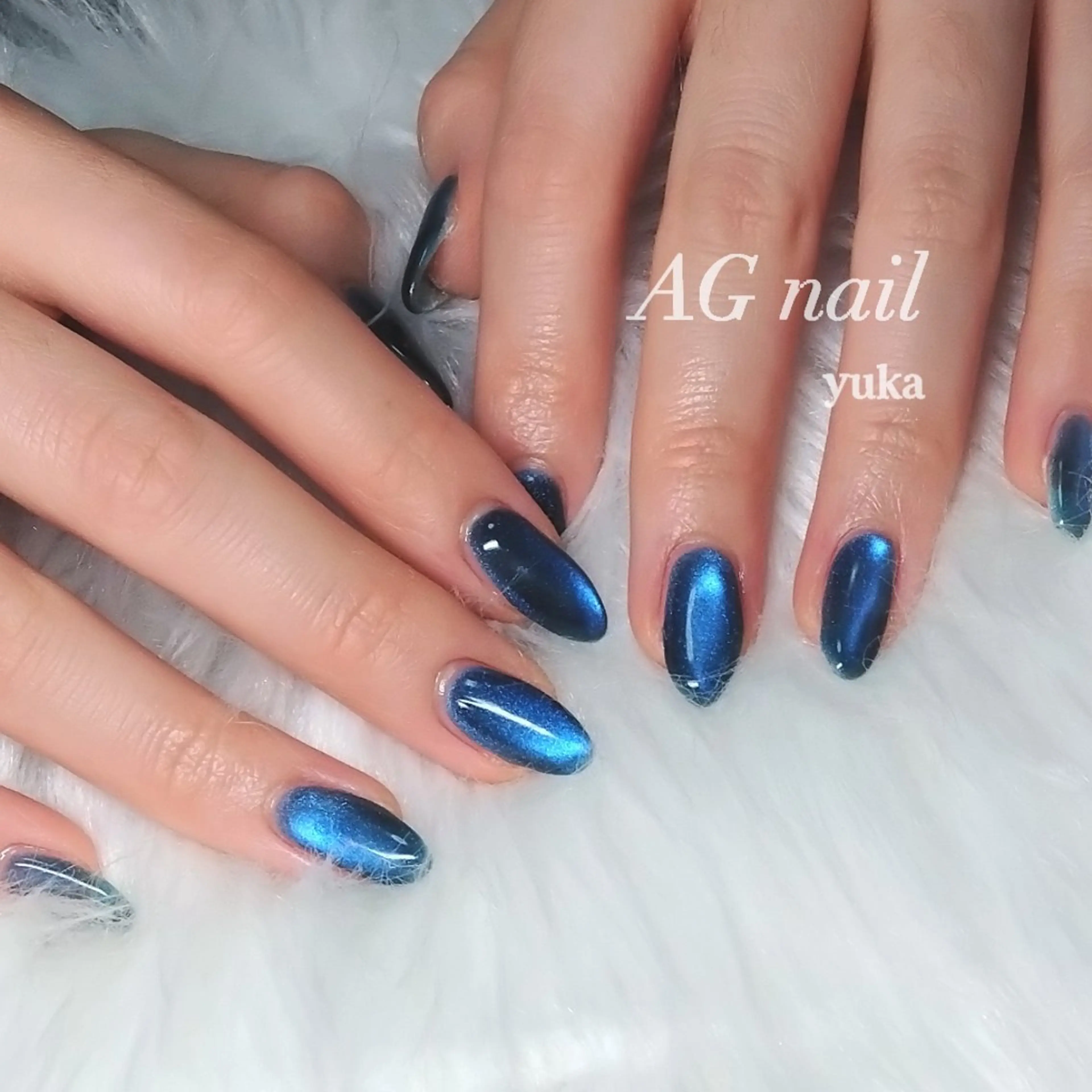 ネイル マグネットネイル マグネットワンカラー ワンカラーネイル AG nail 〚　yuka　〛のネイルデザイン