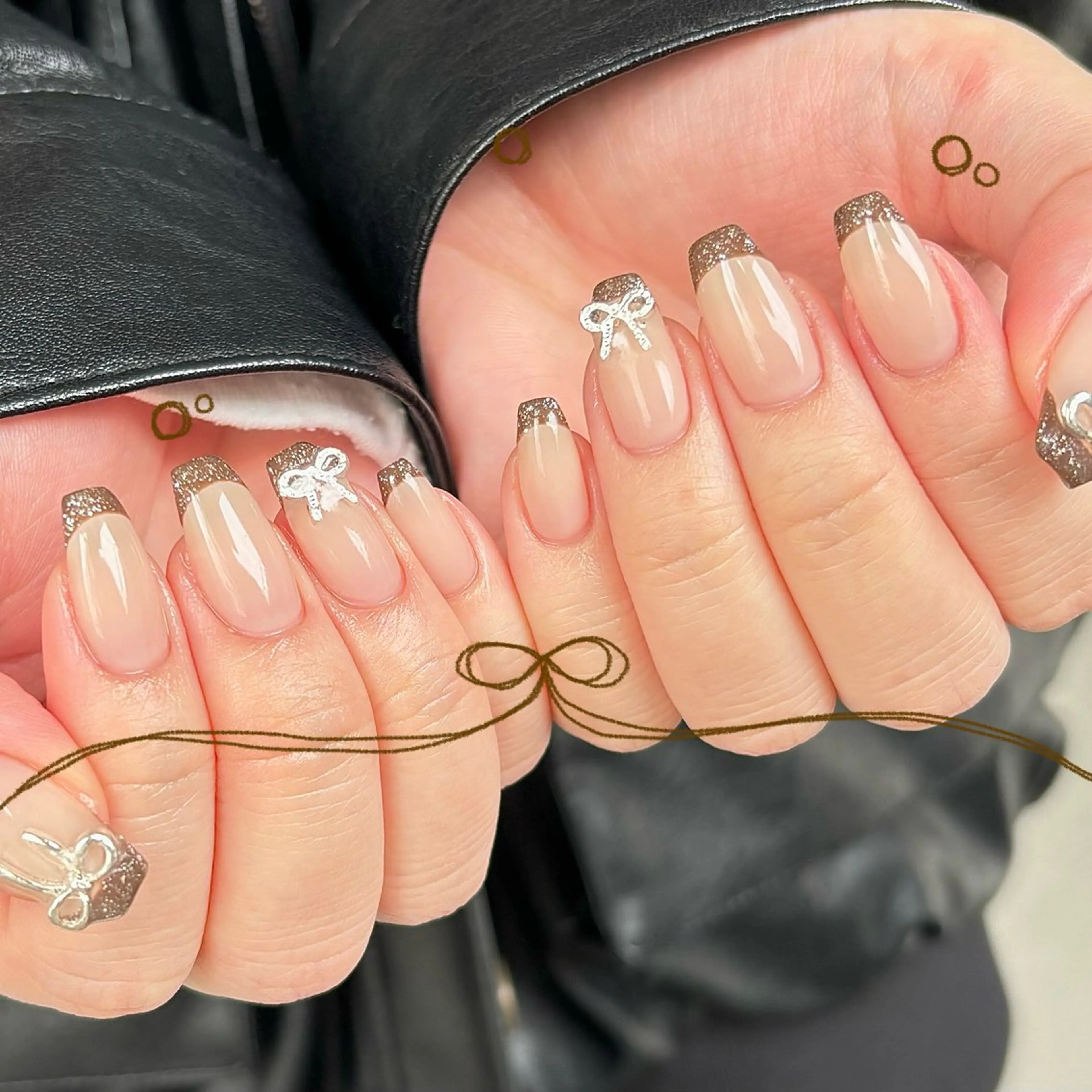ネイル フレンチネイル 持ち込み ハンドネイル Nailsalon BLOOM🌷 山崎のネイルデザイン