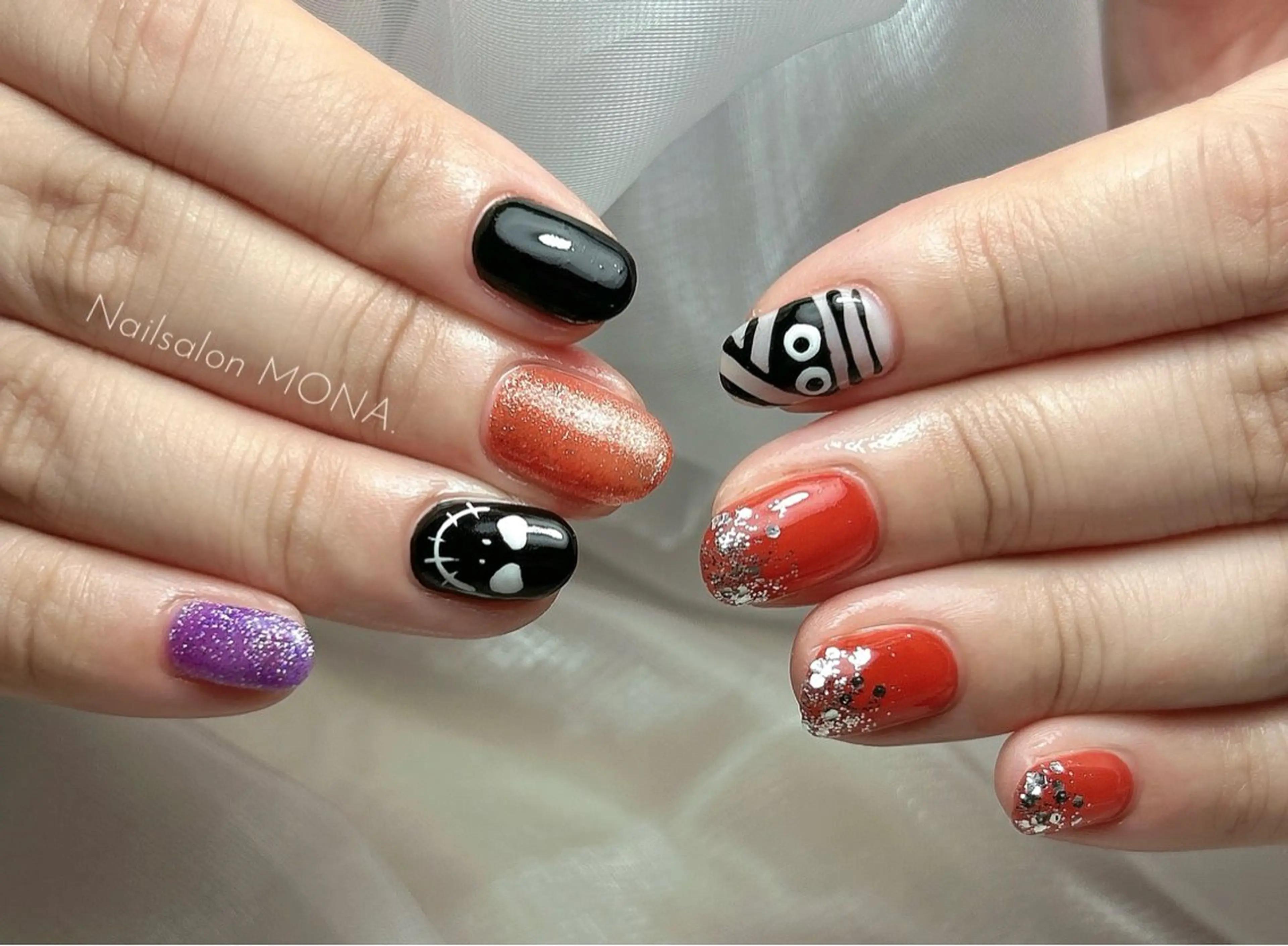 ネイル ハロウィン ハンドネイル Nailsalon MONA.のネイルデザイン