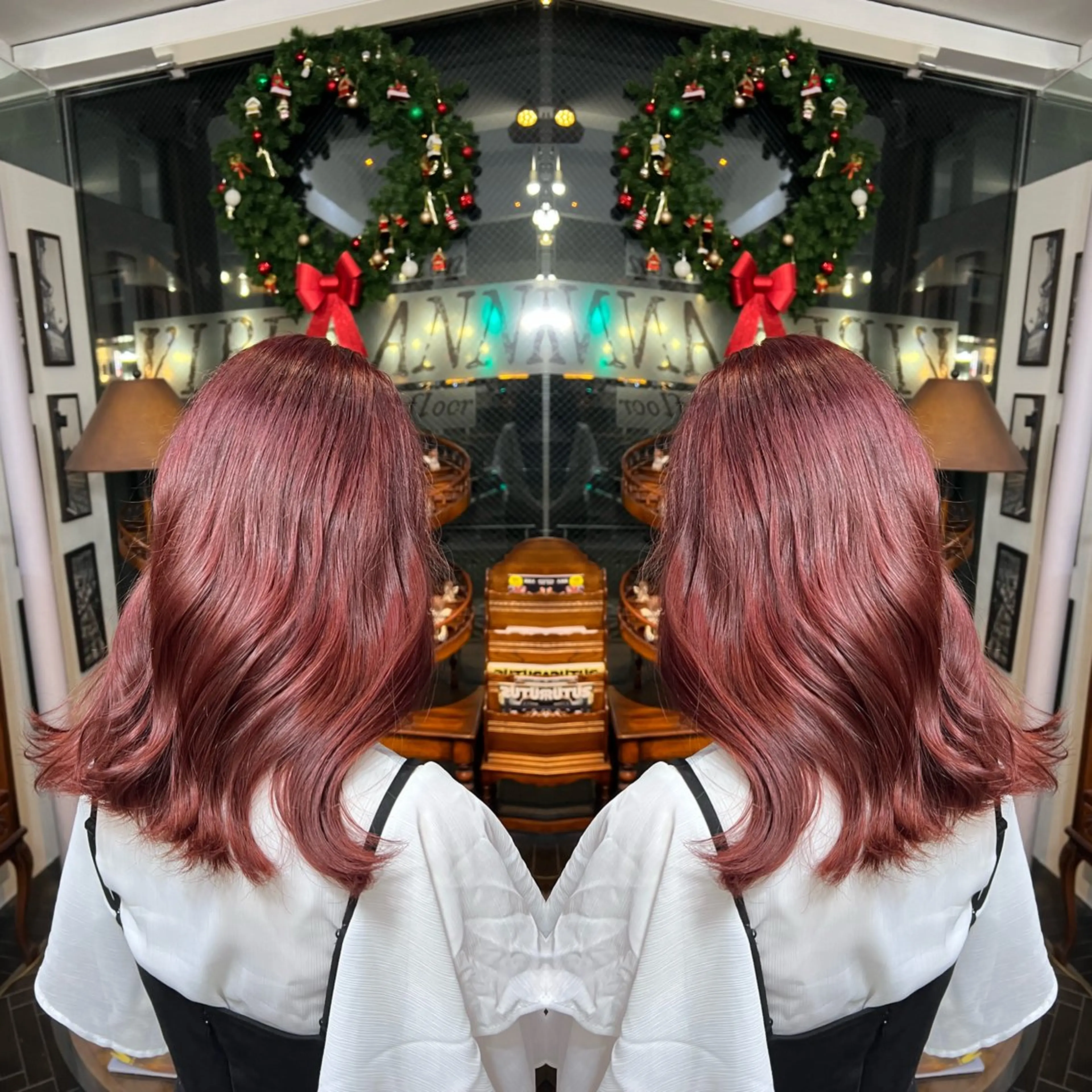 セミロング カラー レイヤー/ボブ/ ミニボブ/AOIのヘアスタイル