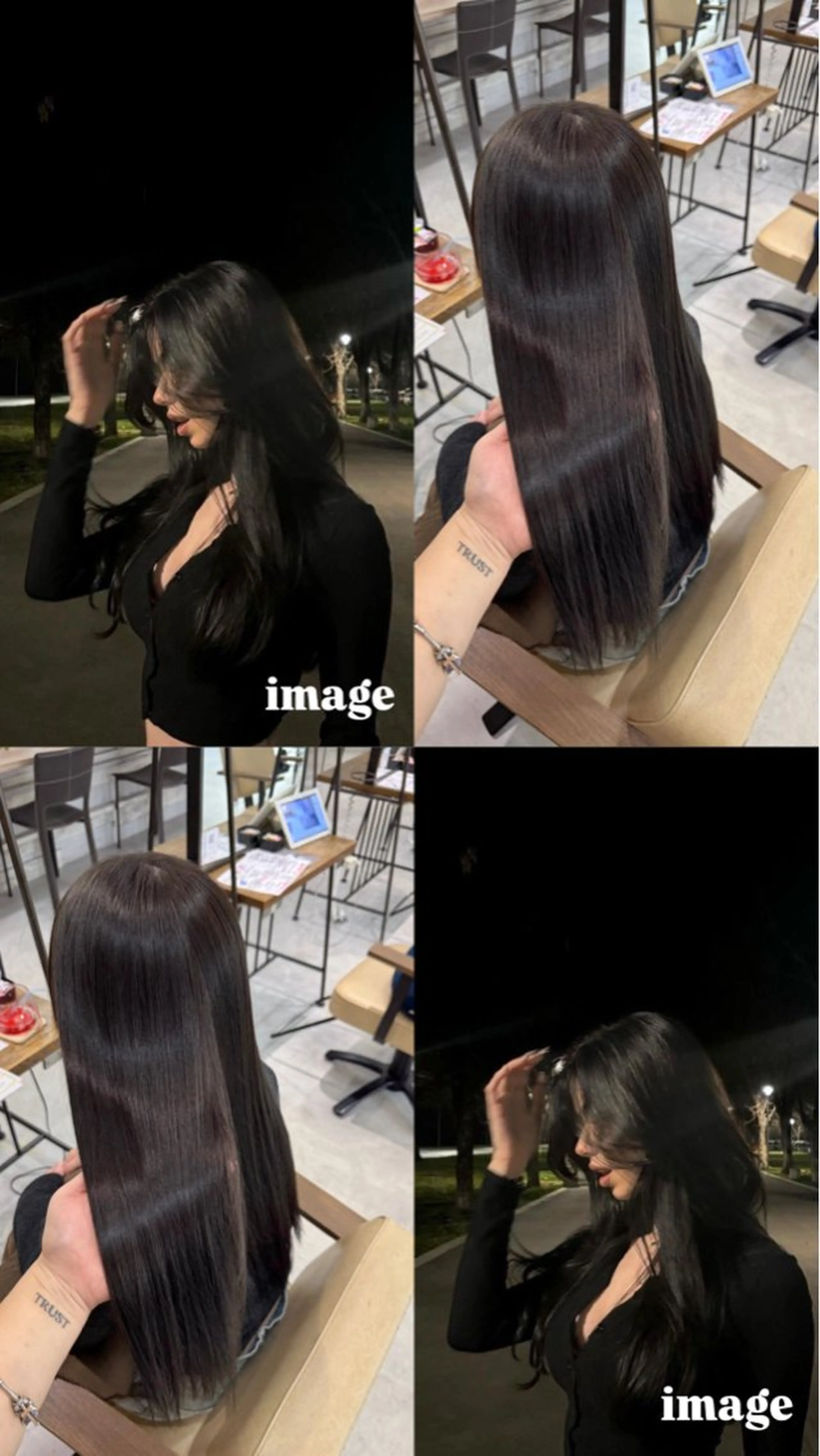 ロング カラー 透明感カラー トリートメント ヘアカラー トリートメント Ouka/Wカラー/ 大人艶カラーのヘアスタイル