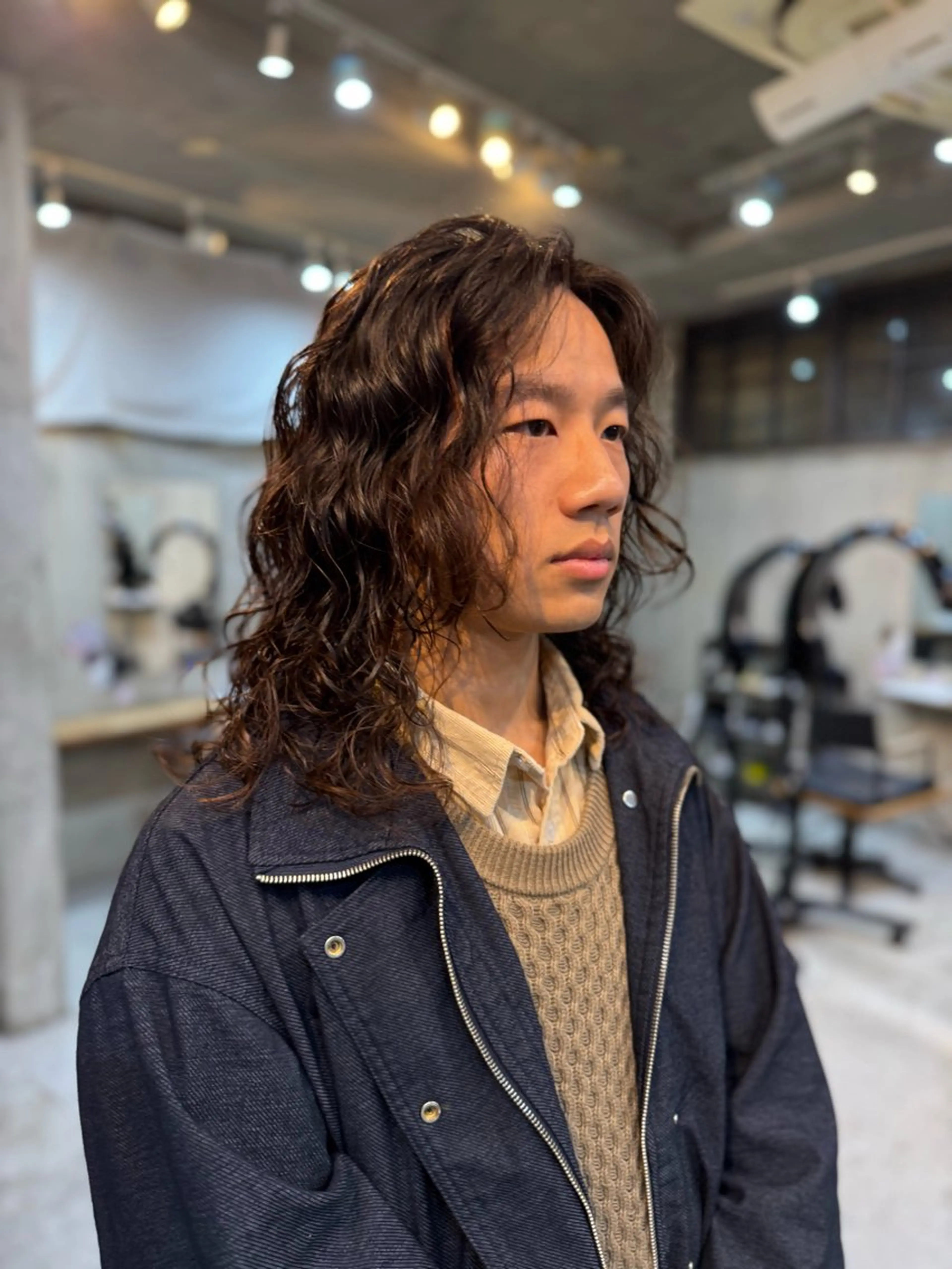 ミディアム ミディアムパーマ カット パーマ トリートメント パーマ/パーマ落とし /メンズカット/ヒロのヘアスタイル