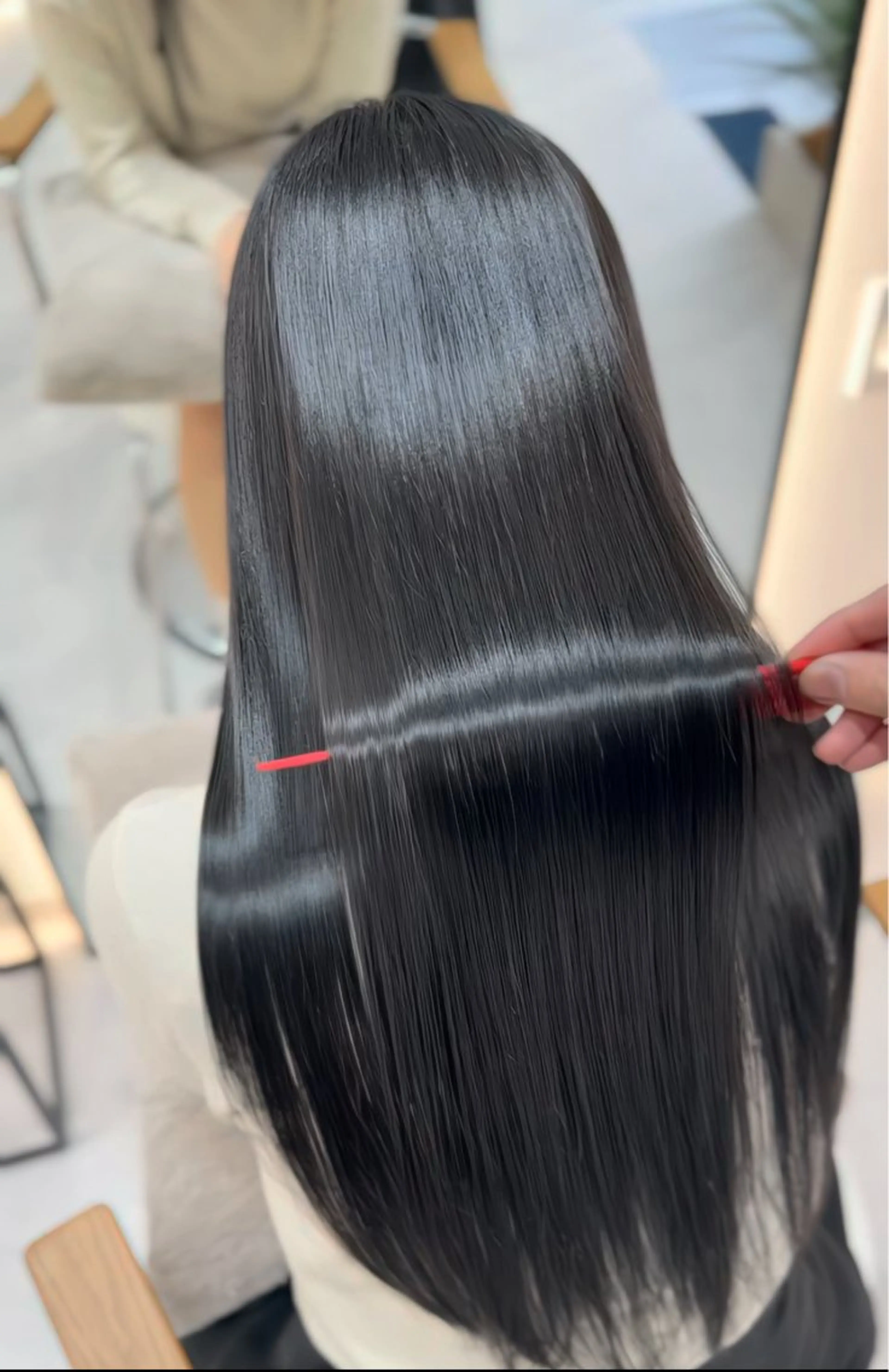ロング ヘアカラー トリートメント 輝士‎🤍レイヤー/ 艶髪/透明感/顔周りのヘアスタイル