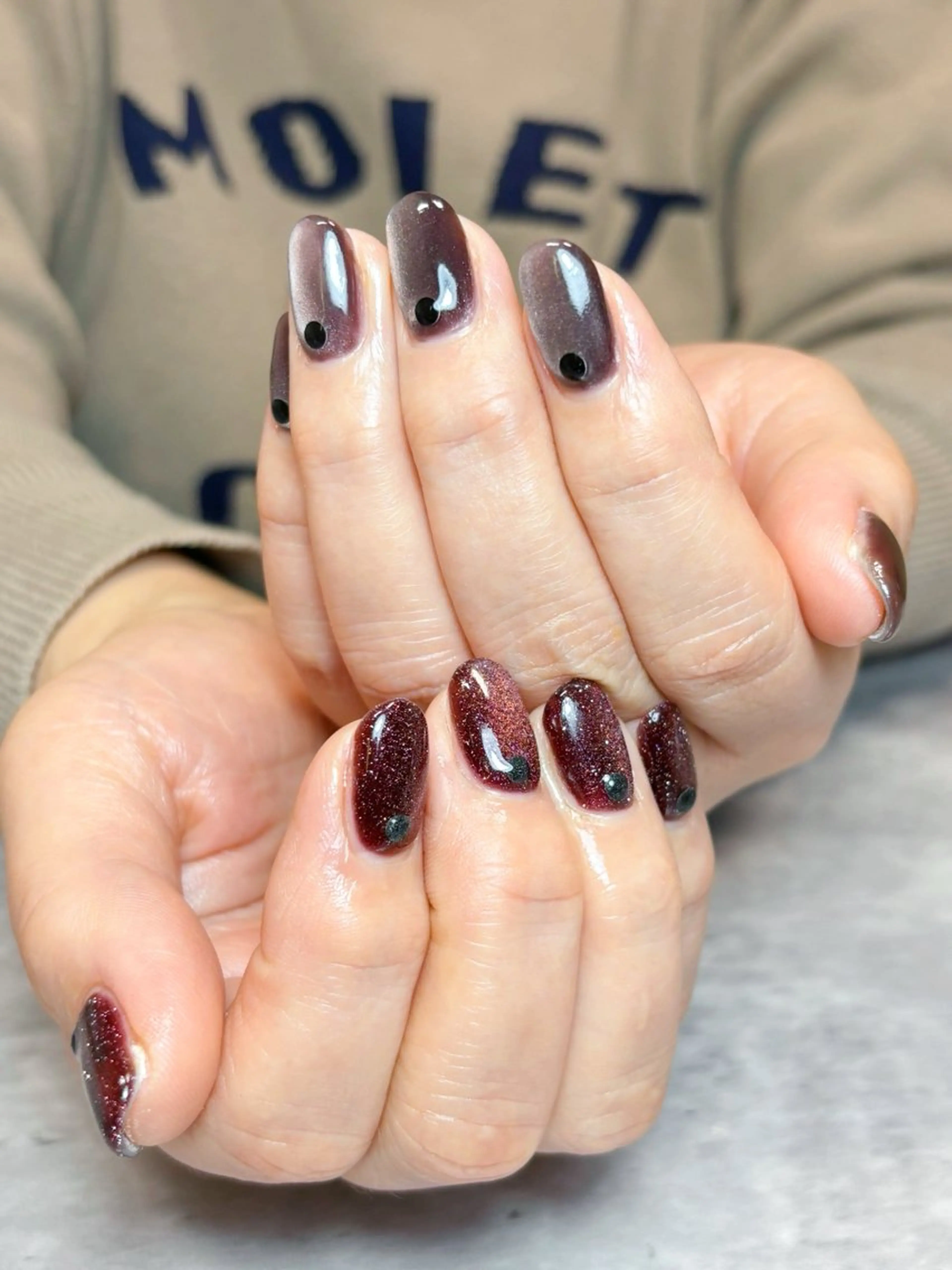 ネイル フラッシュネイル キラキラネイル マグネットネイル ハンドネイル nail salon epeのネイルデザイン