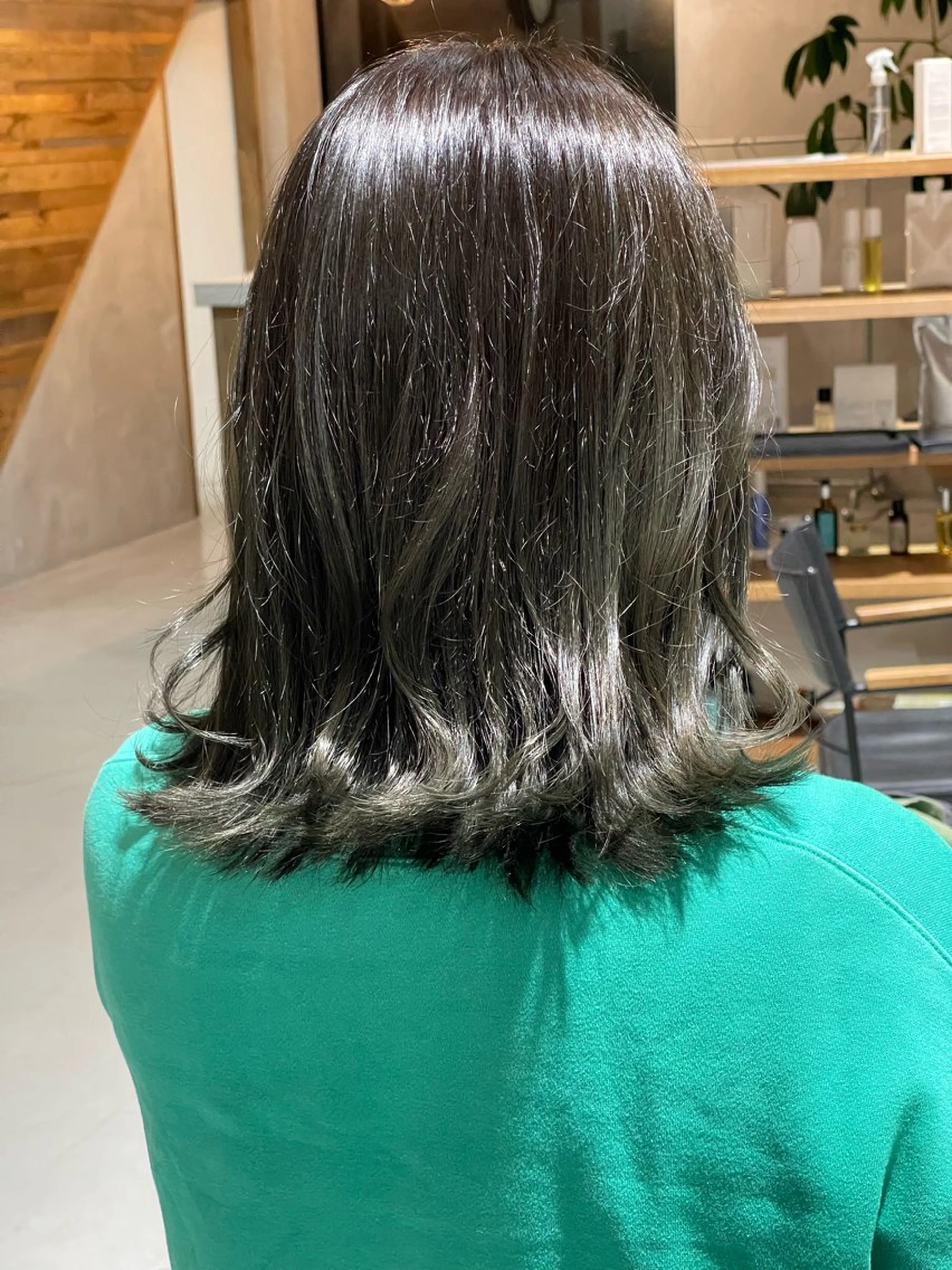 ミディアム カラー ヘアアレンジ グレージュ カーキグレージュ Haruna ‪✂︎‬のヘアスタイル