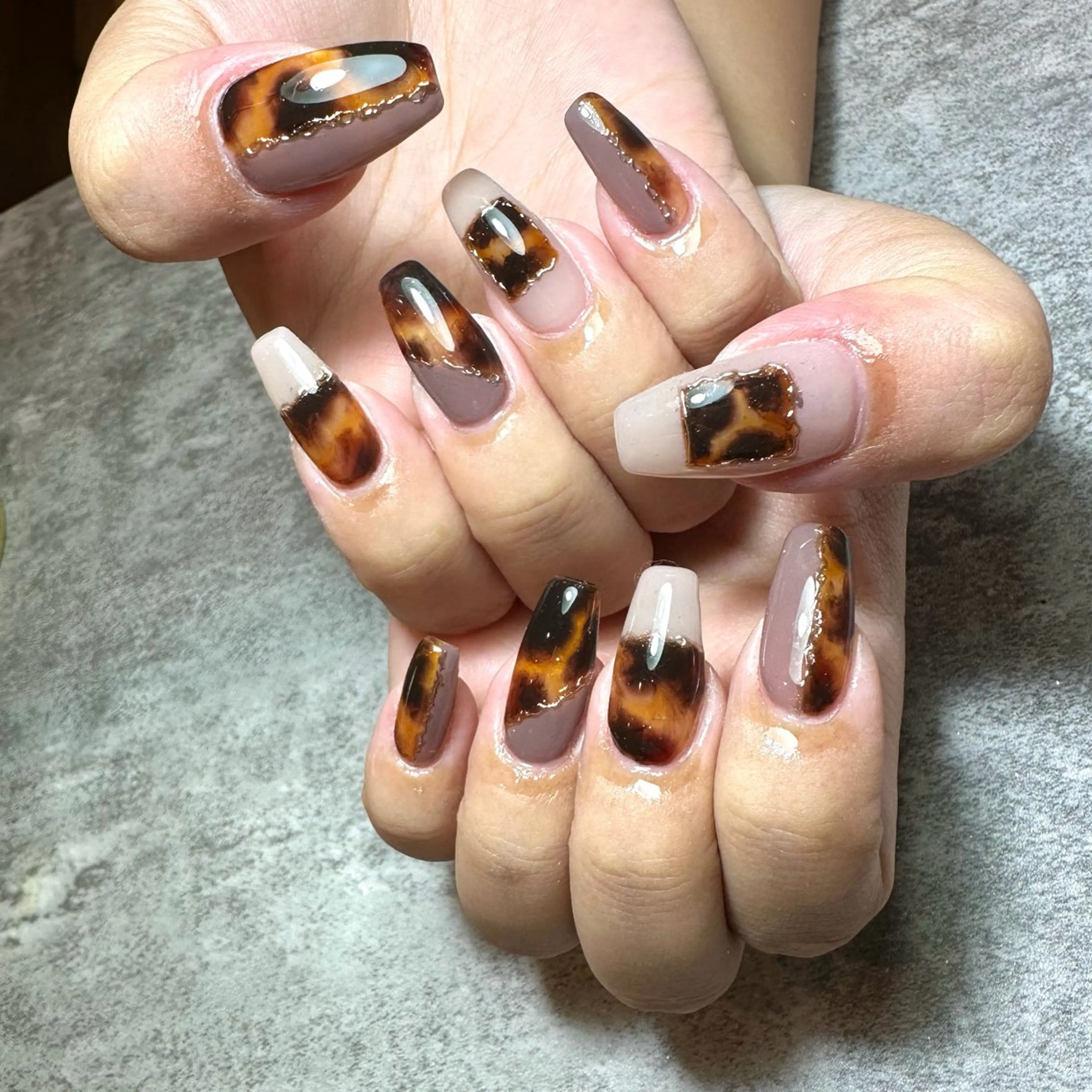 ネイル べっ甲ネイル Mii nailのネイルデザイン