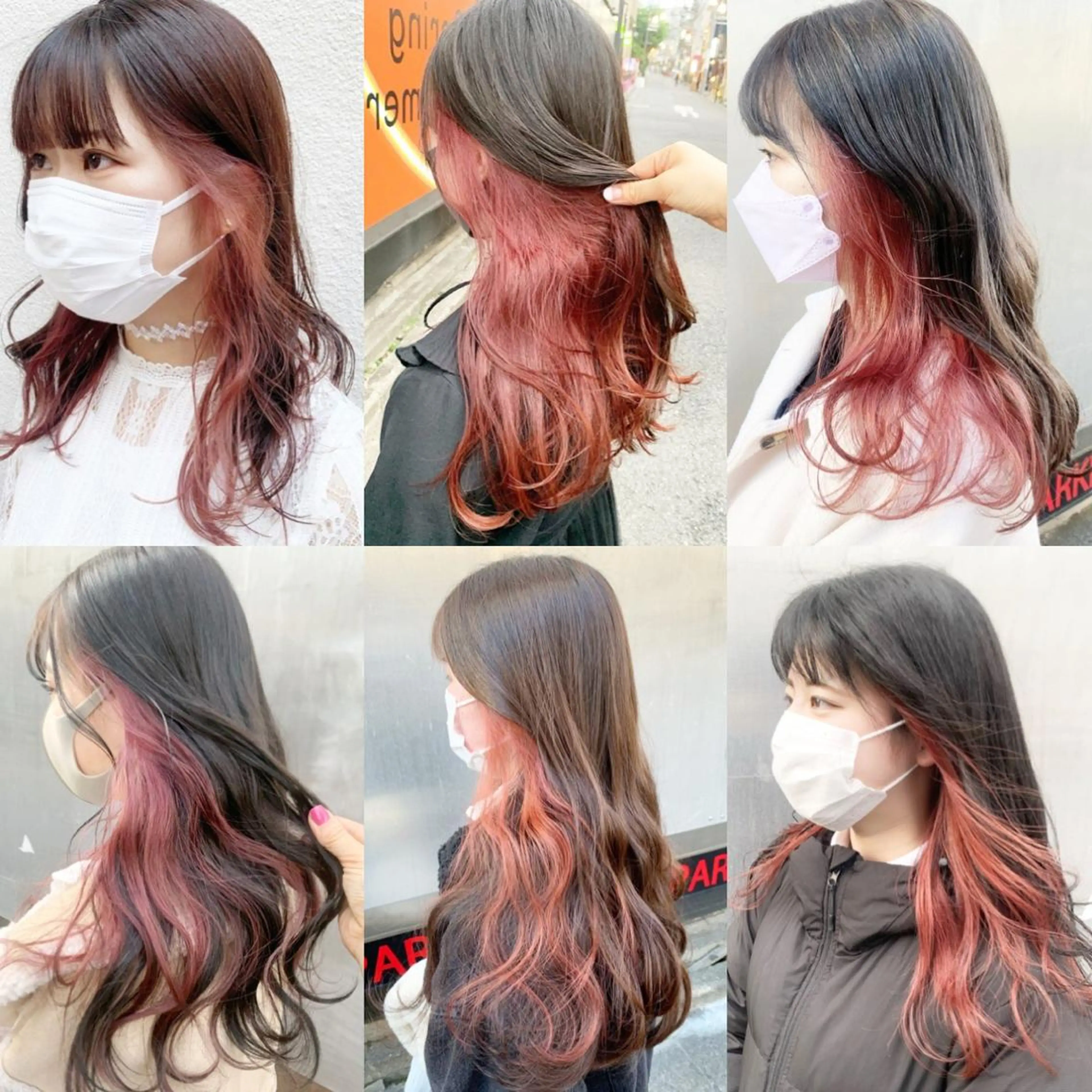 ロング カラー ヘアアレンジ ブリーチ デザインカラー ヘアカラー ピンクカラー🩷 ヘアセットＮＯ.1のヘアスタイル
