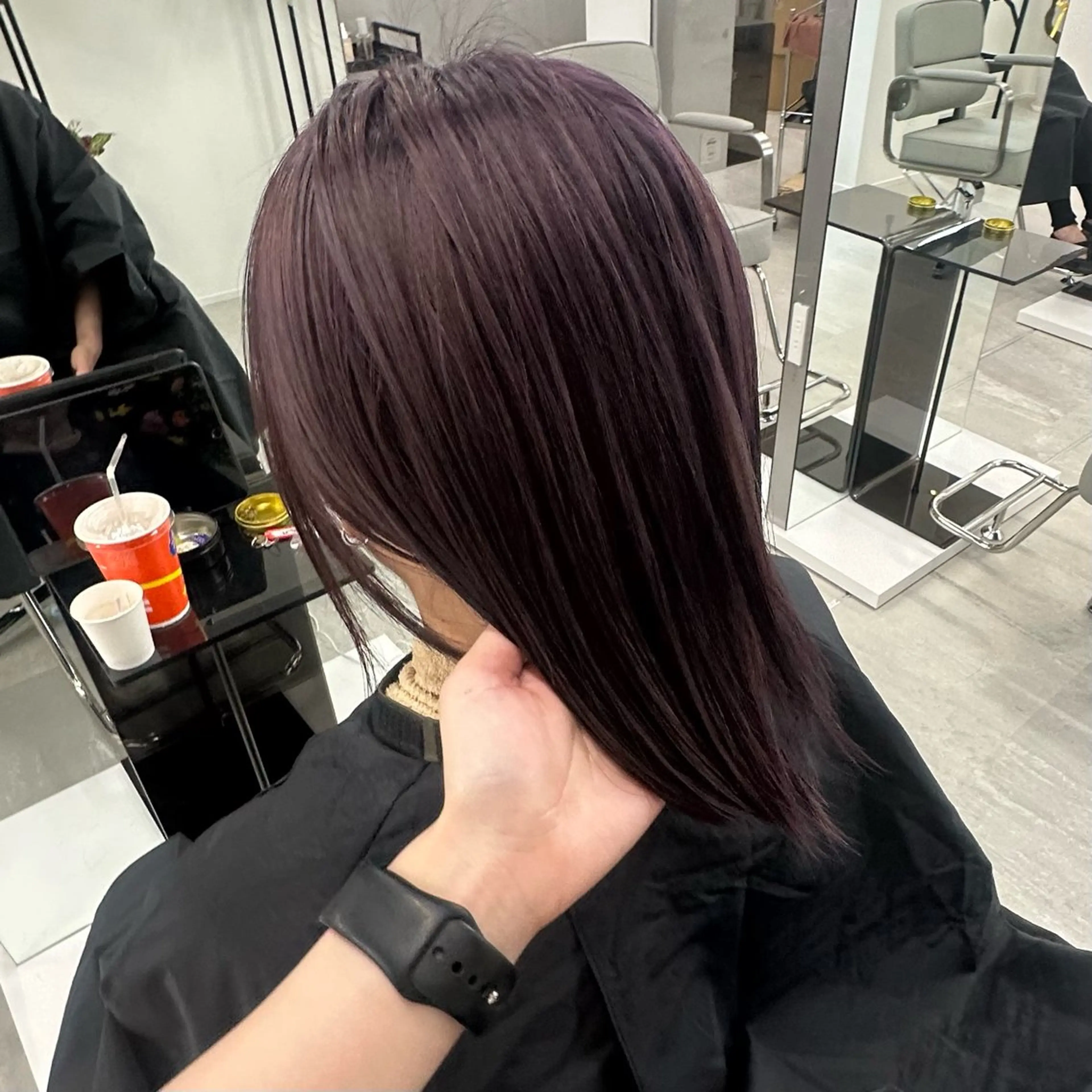 ミディアム カラー ヘアカラー トリートメント REAL 心斎橋所属・ハイトーン/ベージュ /デザイン🦋ナツミのヘアスタイル