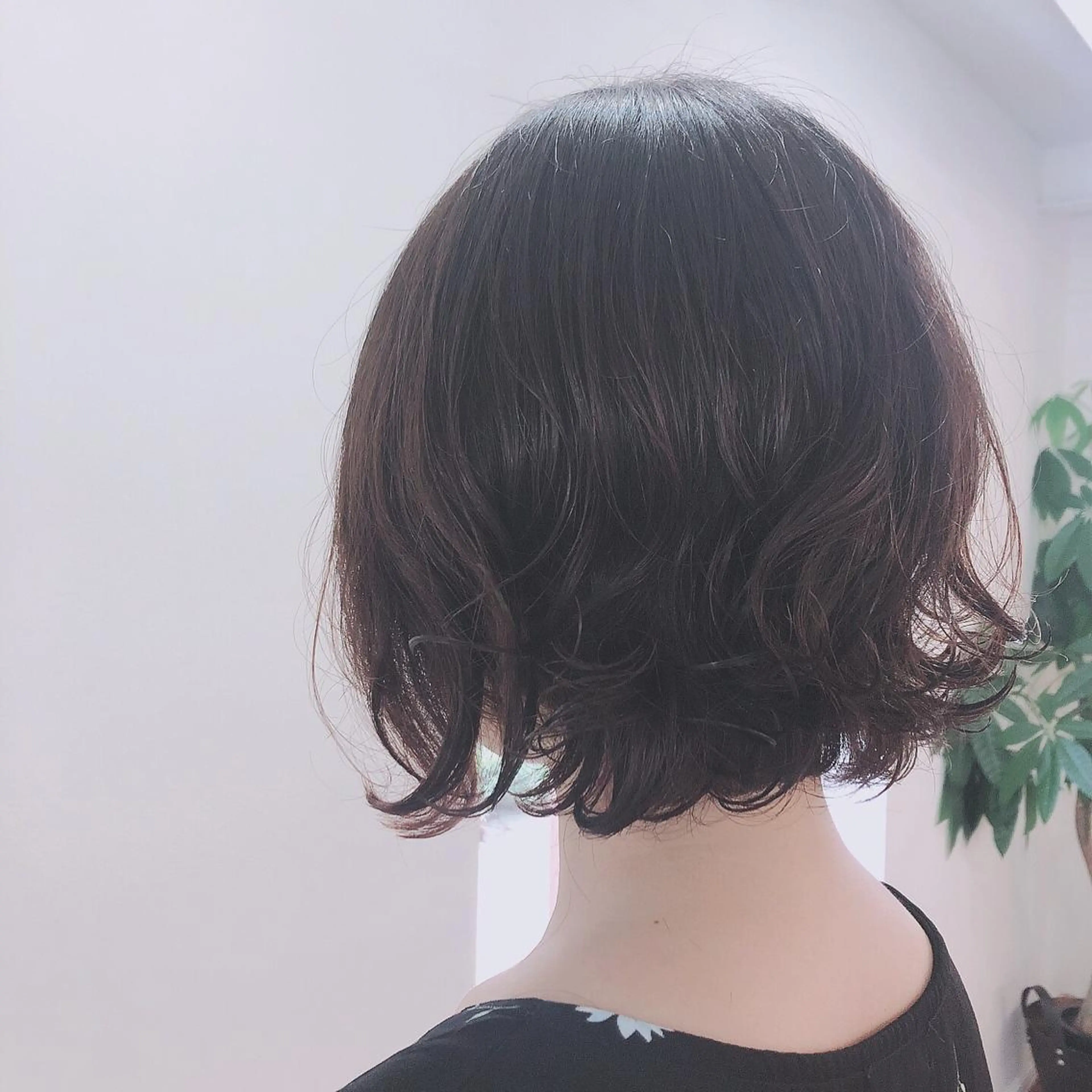 ミディアム パーマ ミディアムパーマ ボブ 塔崎 りこのヘアスタイル