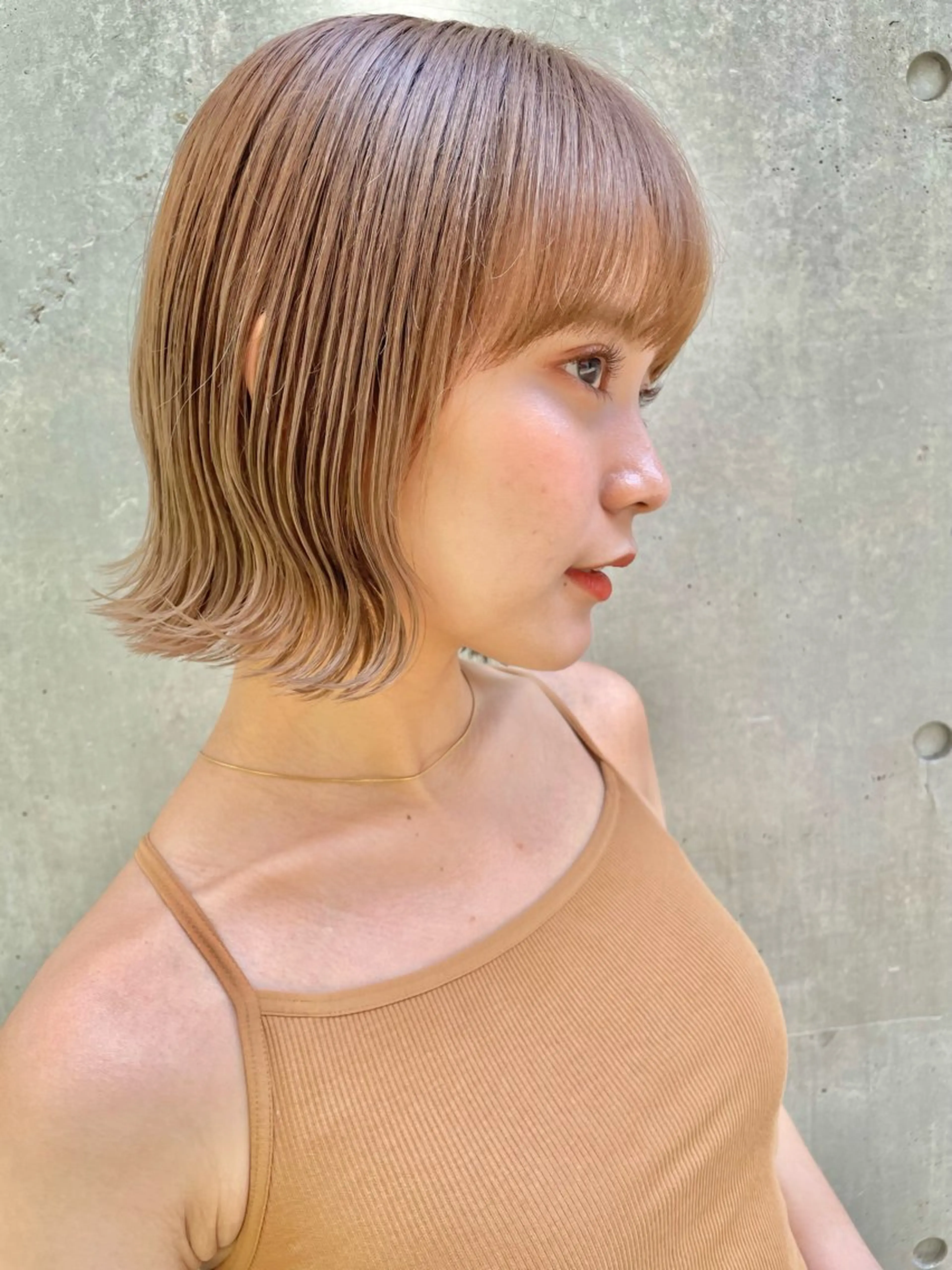 ミディアム カラー 髪質改善 中川　翔のヘアスタイル