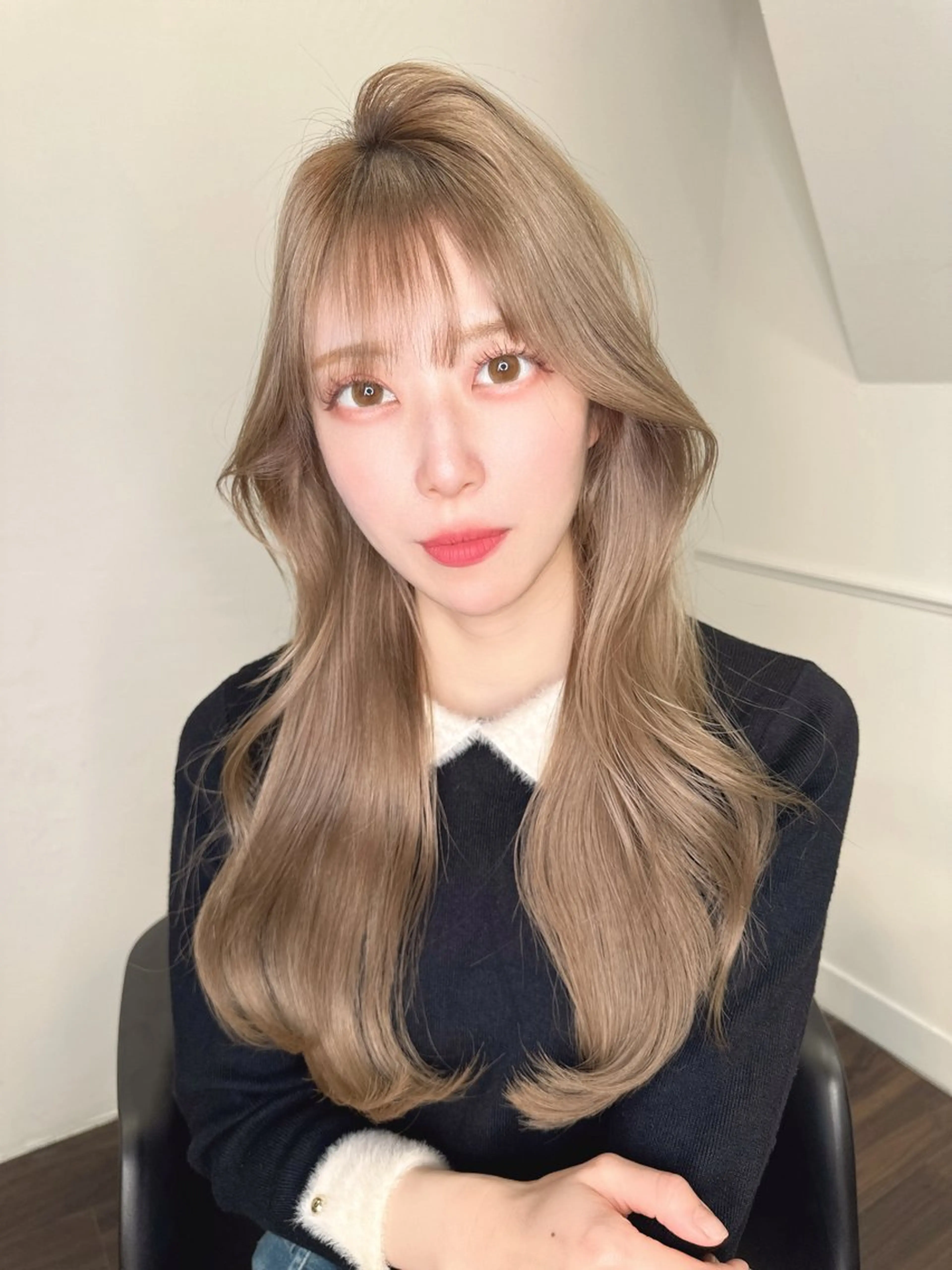 ロング カラー カット ヘアカラー トリートメント ワンホンヘア ケラチン/Kaitoのヘアスタイル