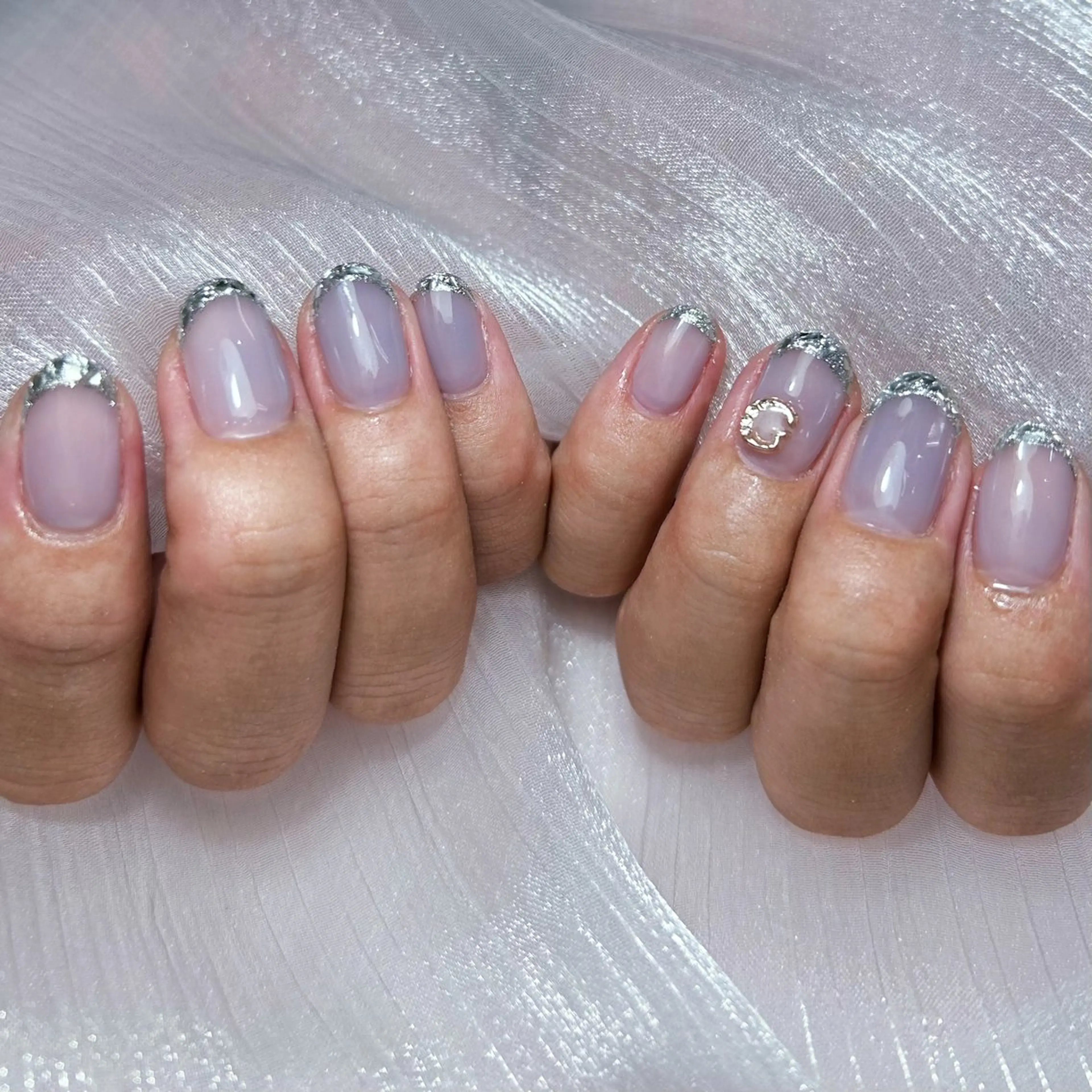 ネイル オーロラネイル チークネイル クリアネイル ジェルネイル キラキラネイル DEMAIN- 🌸のネイルデザイン