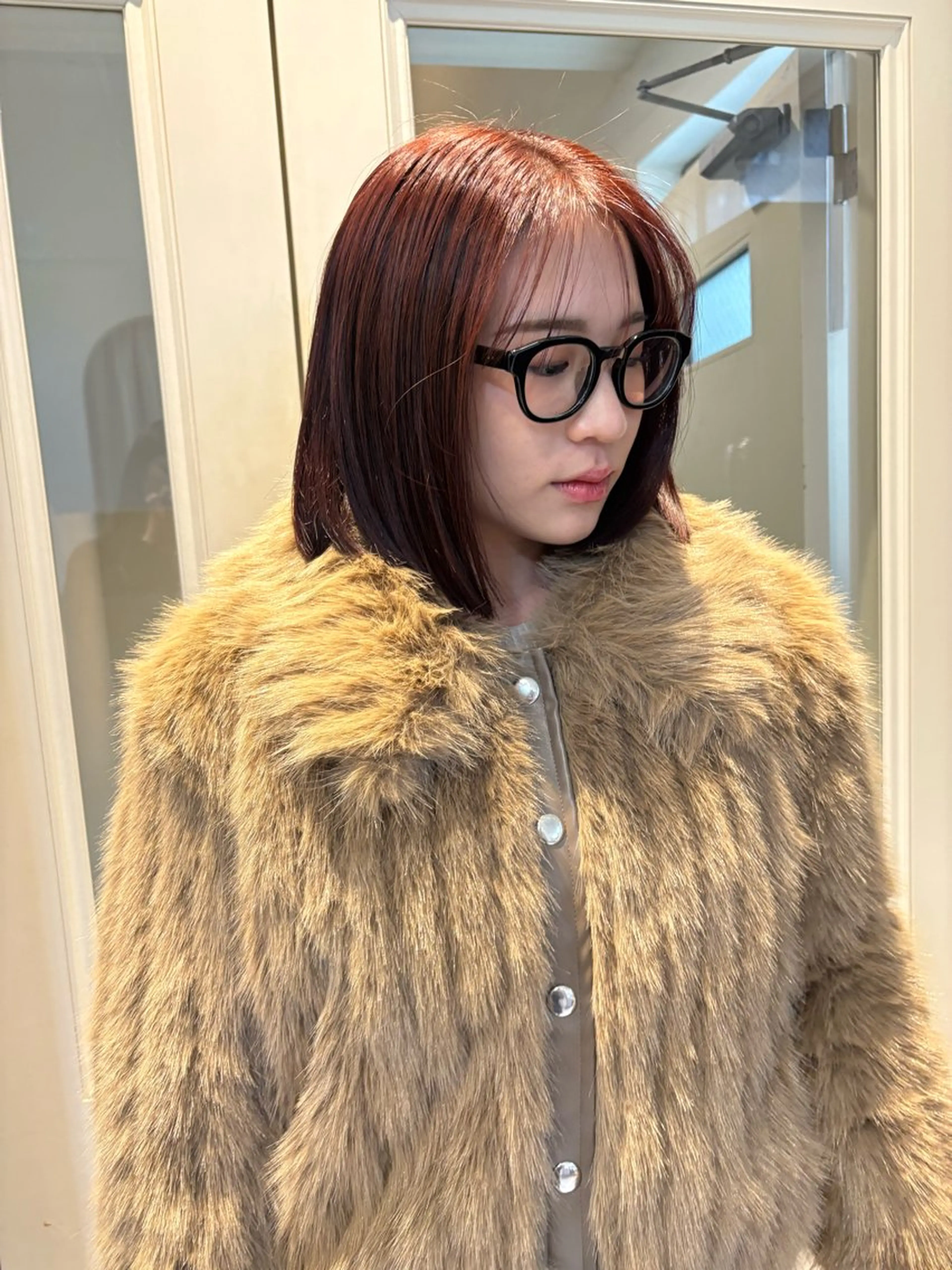 ミディアム カラー ヘアカラー SIKI yuuna モテ韓国ヘア☁️のヘアスタイル