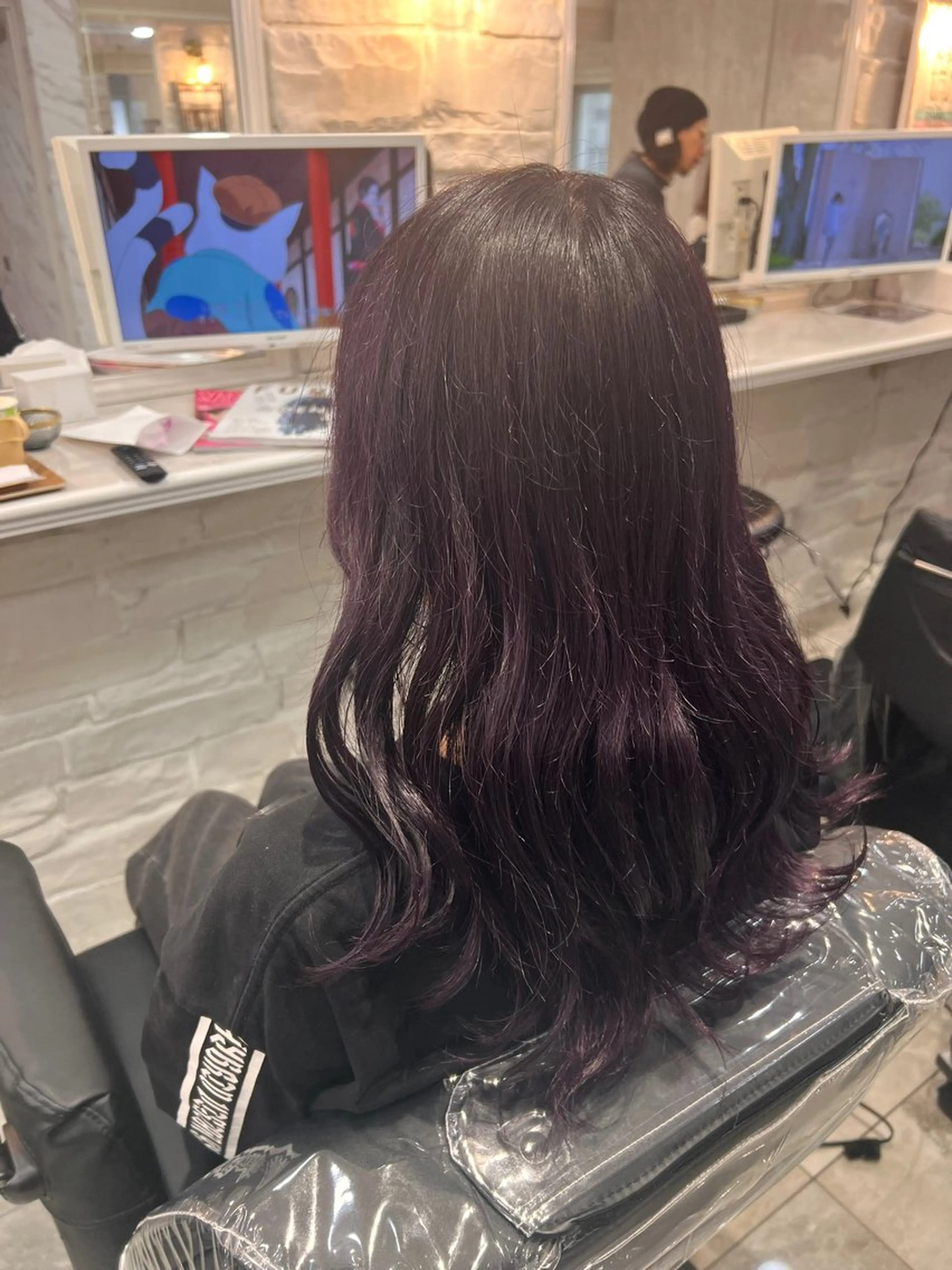 セミロング ヘアカラー 細矢 翔太のヘアスタイル