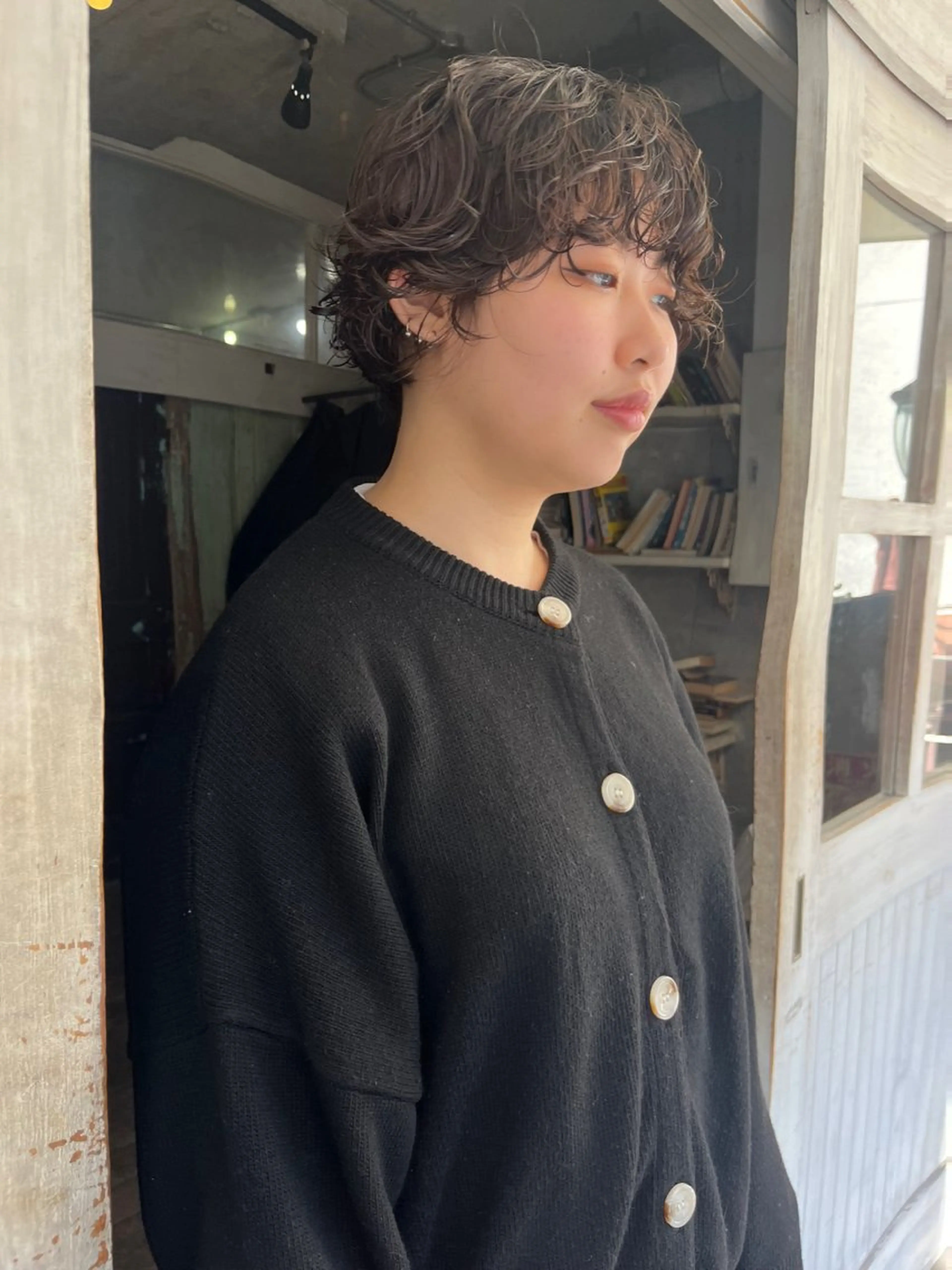 ショート パーマ カット パーマ トリートメント 南堀江/顔まわりレイ ヤー/YUKA⭐️のヘアスタイル