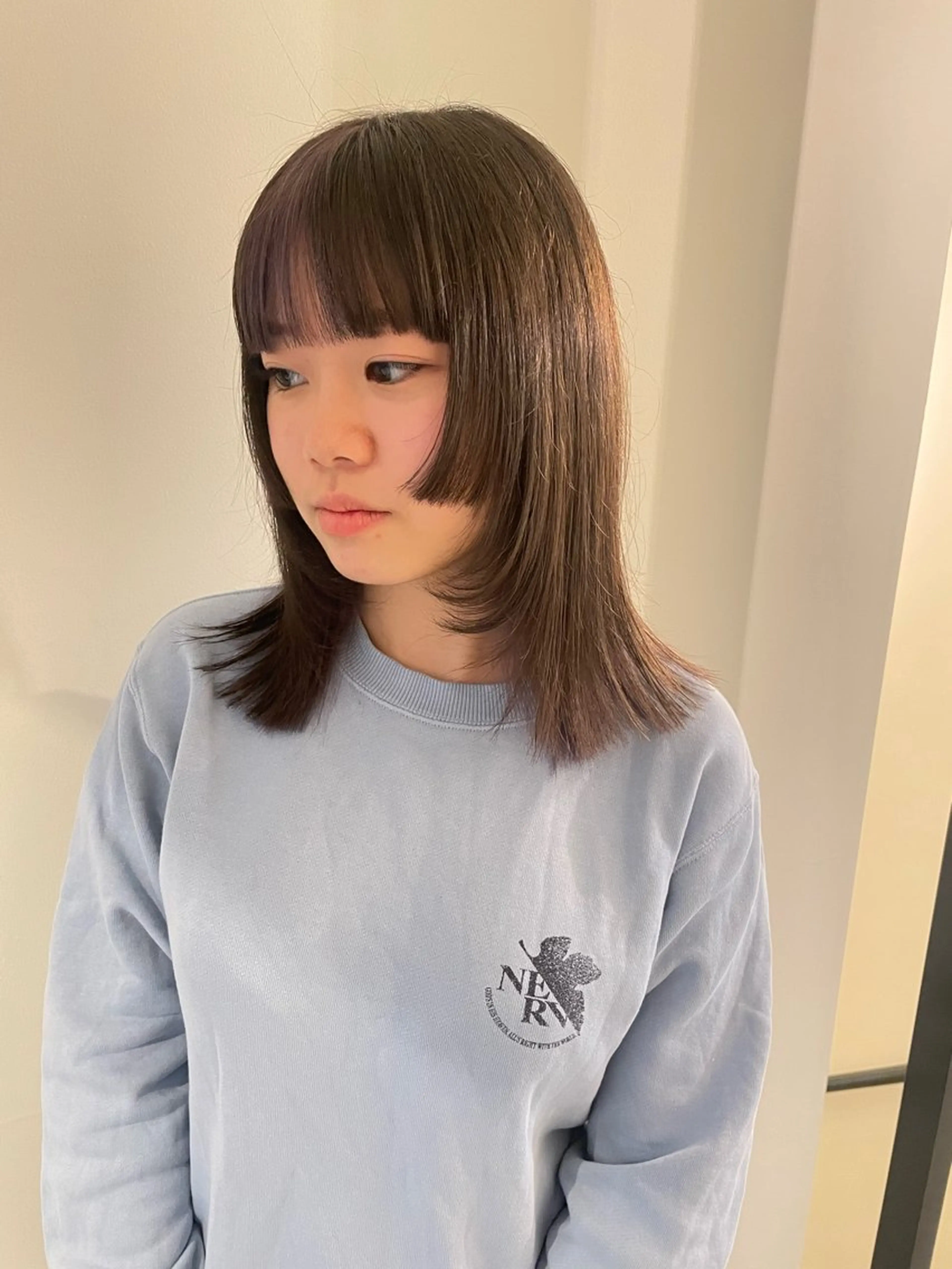 ミディアム デザインカット 姫カット レイヤーカット カット トリートメント 渋谷 留菜のヘアスタイル