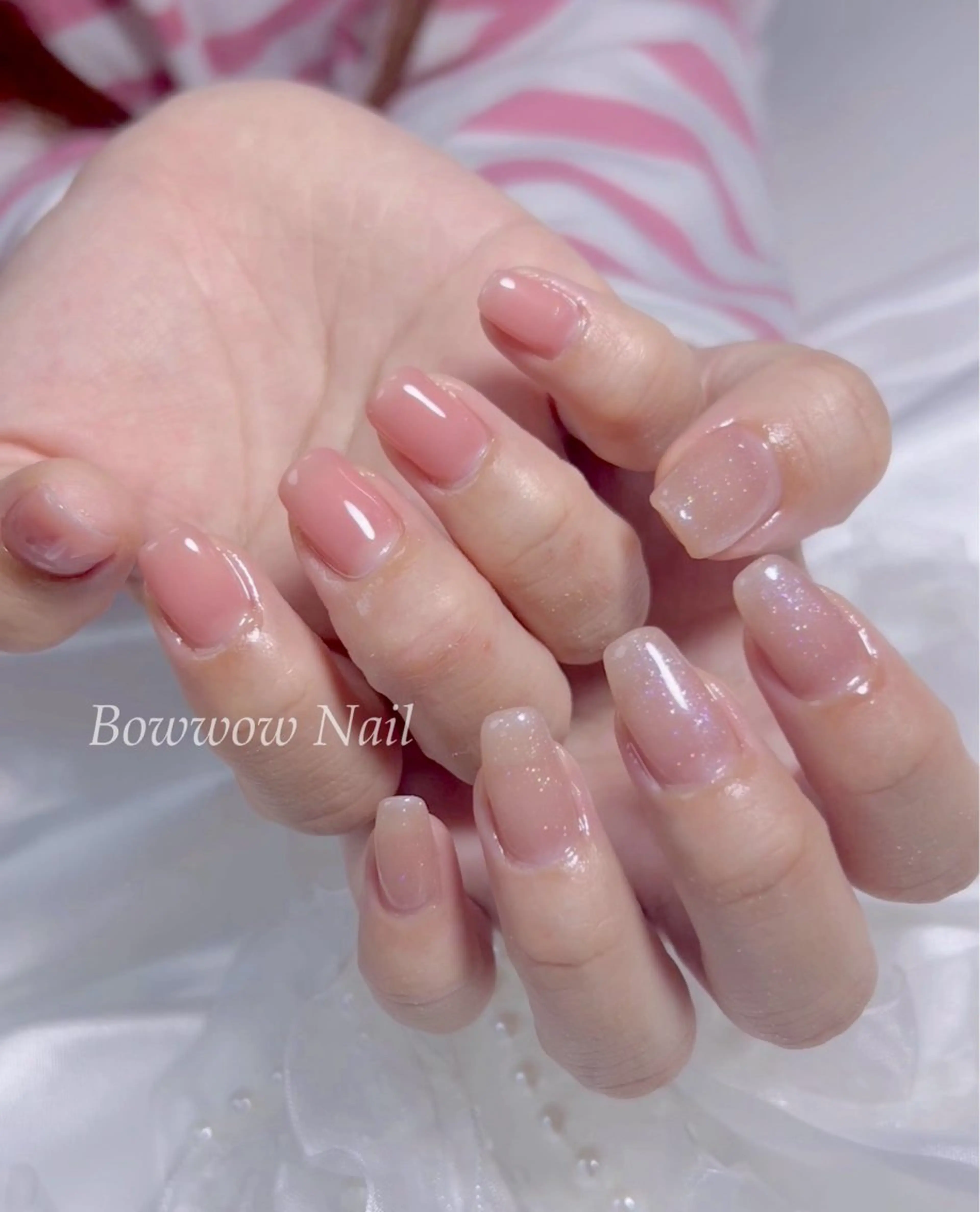 ネイル 長さ出し 韓国ネイル ワンカラーネイル シンプルネイル ワンホンネイル ハンドネイル Bow wow Nail さや🧸のネイルデザイン