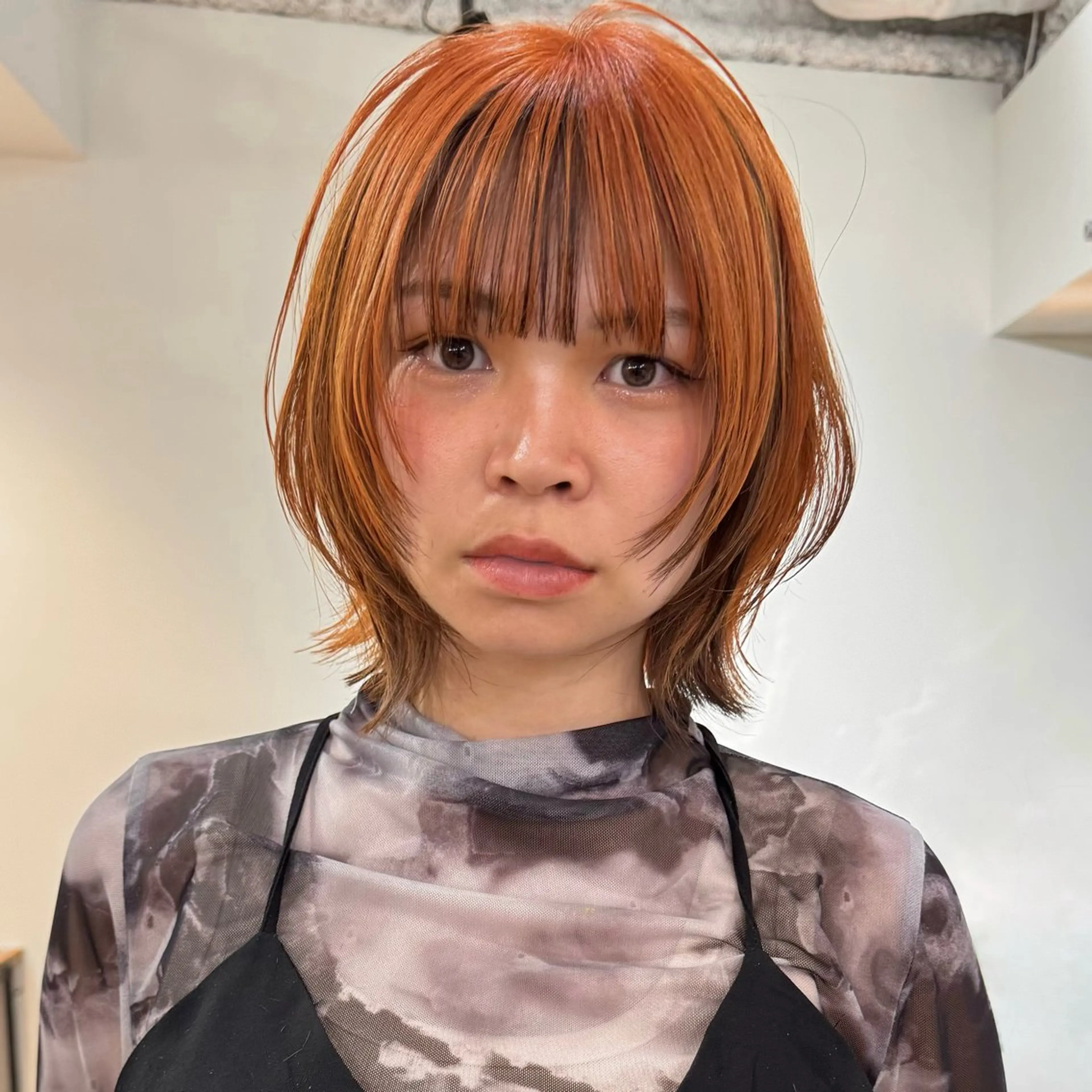 ショート カラー ヘアカラー ふみさん/ブリーチ/ ボブ/ウルフのヘアスタイル