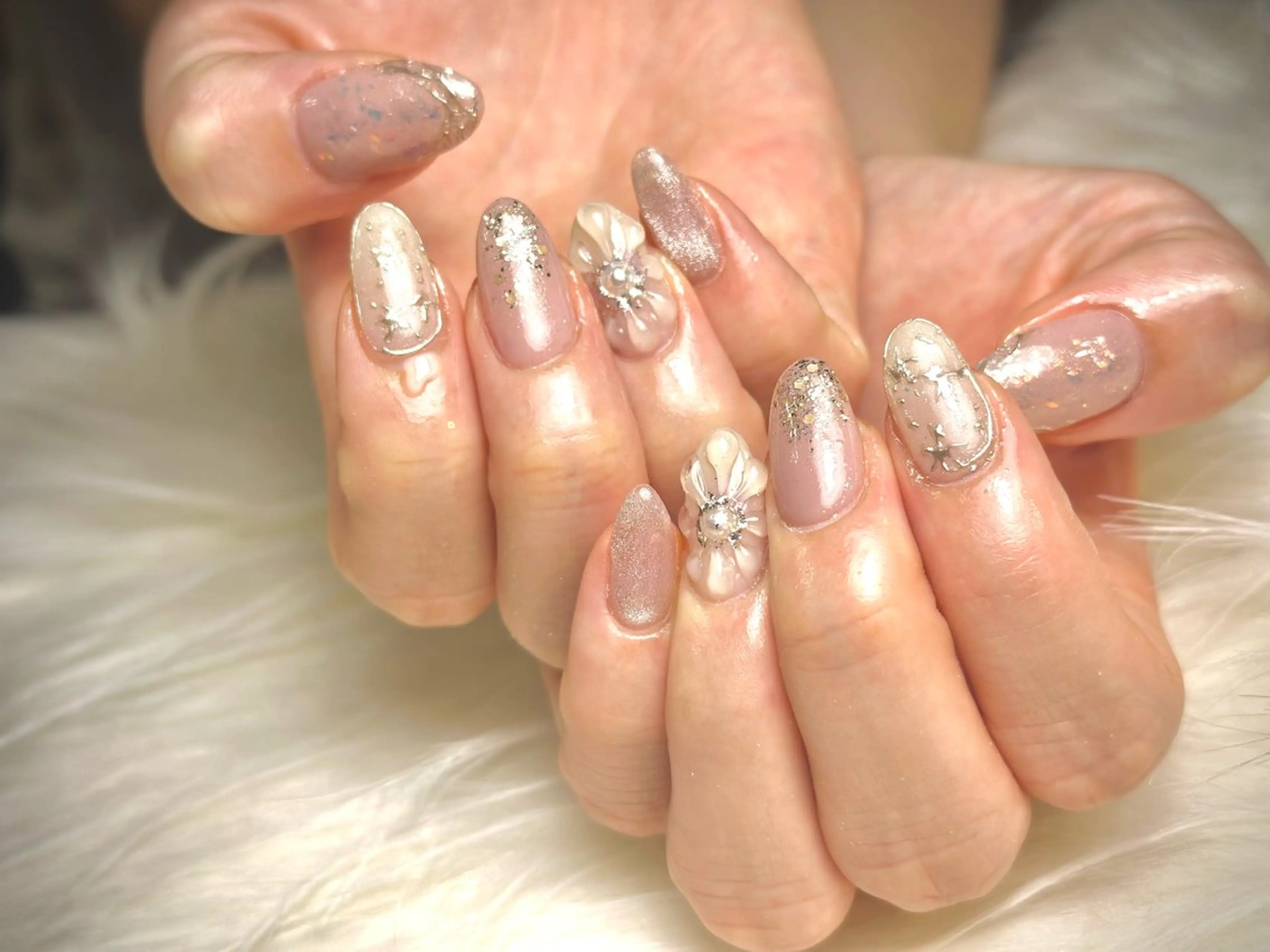 ネイル La vie mi nailニュアンスのネイルデザイン