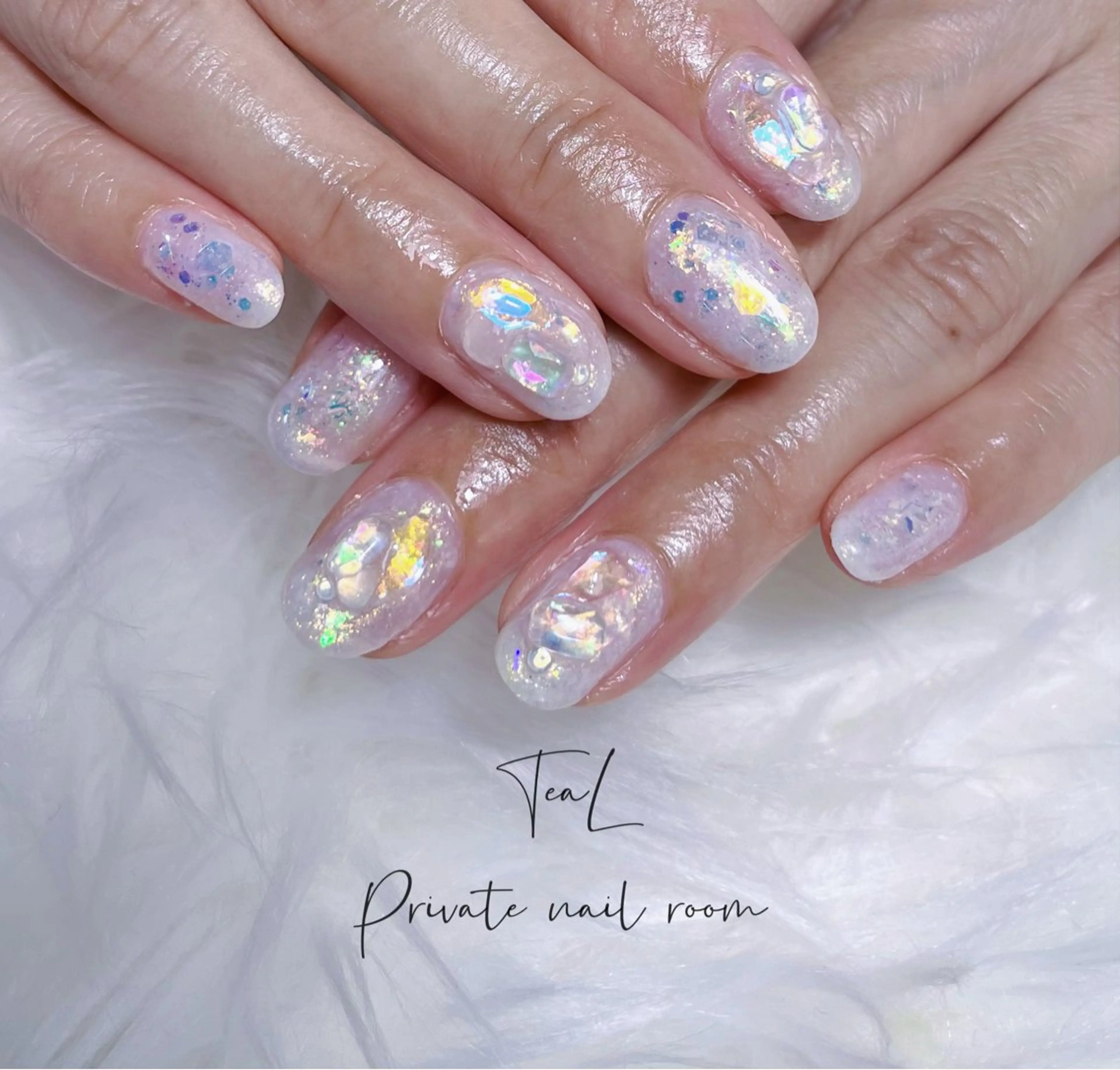ネイル キラキラネイル 韓国ネイル TeaL nailのネイルデザイン