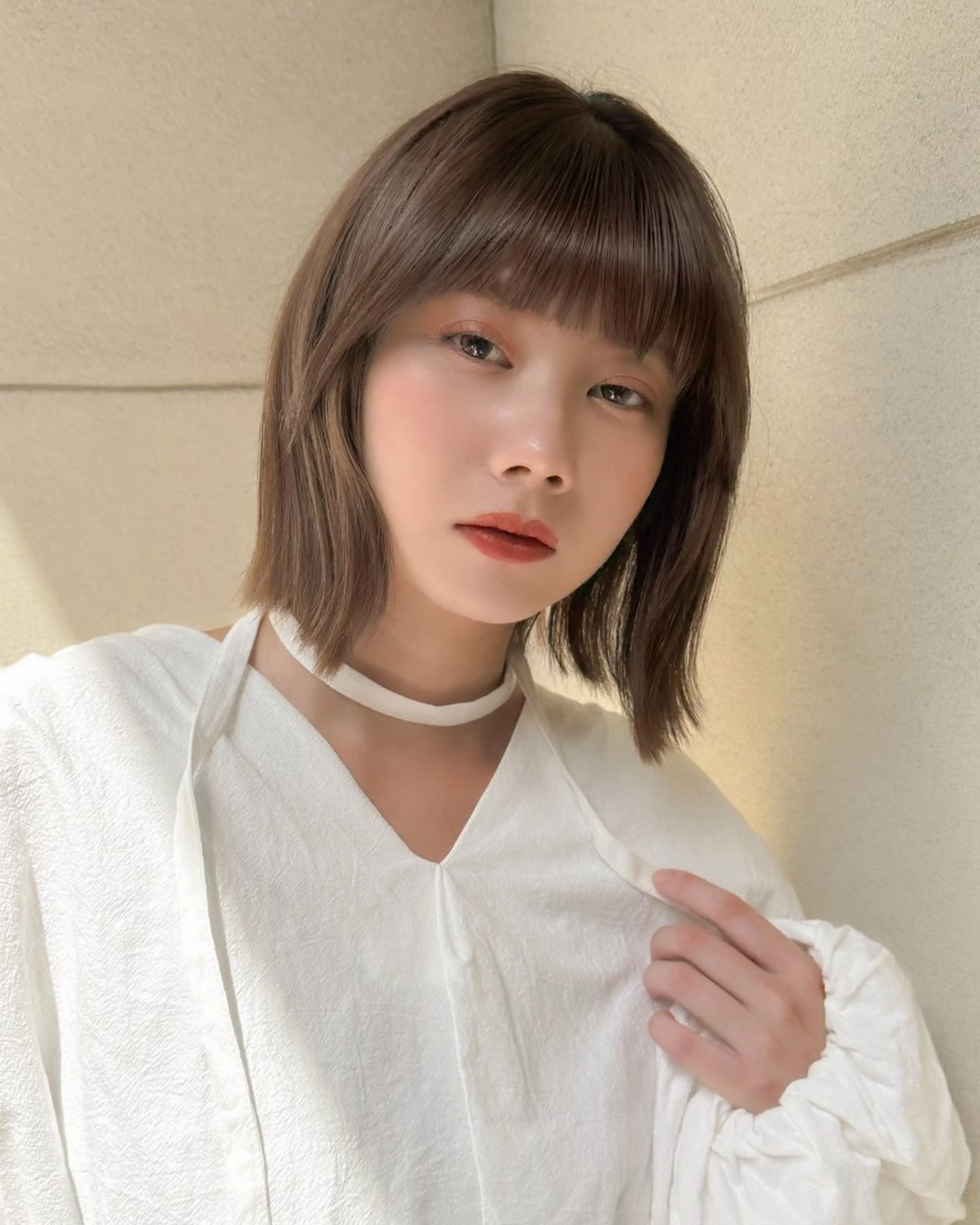 ミディアム ヘアカラー 暖色🧶／ヒロサワ イロハ🤍のヘアスタイル