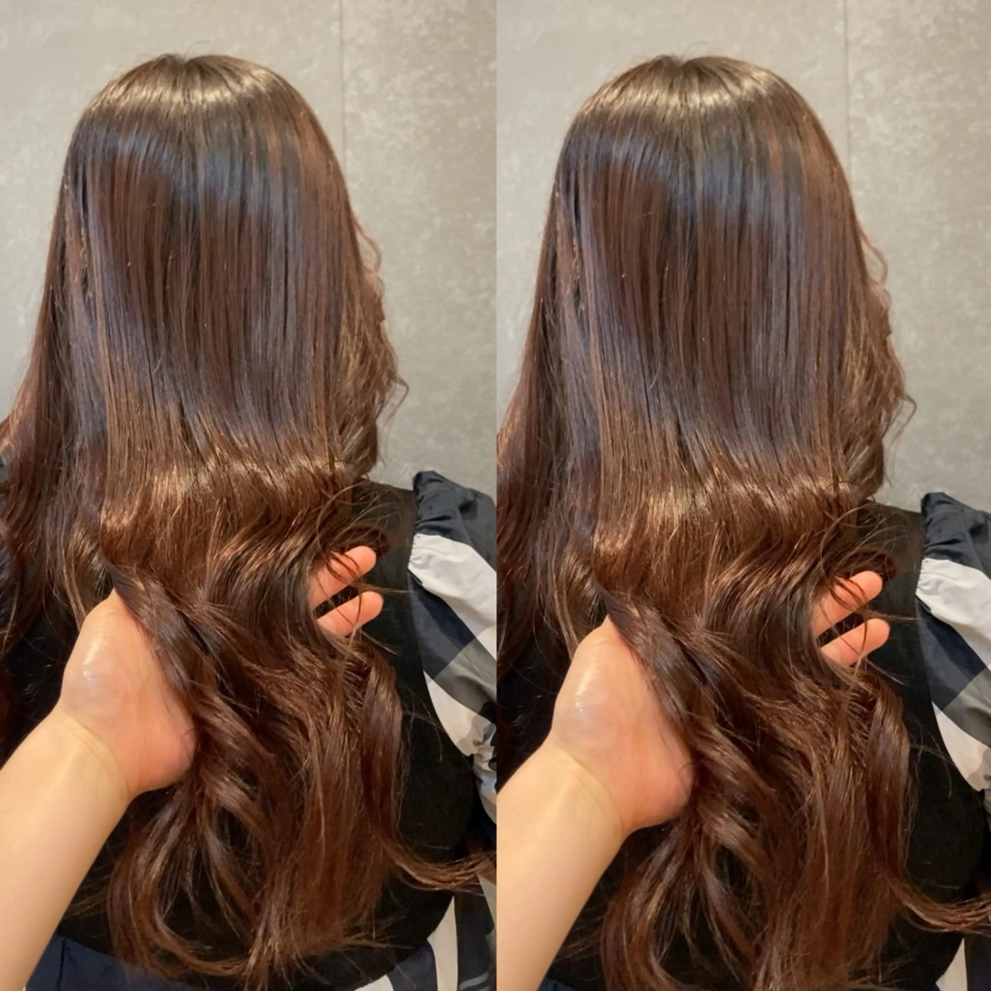 ロング オレンジブラウン schon所属・み うのヘアスタイル