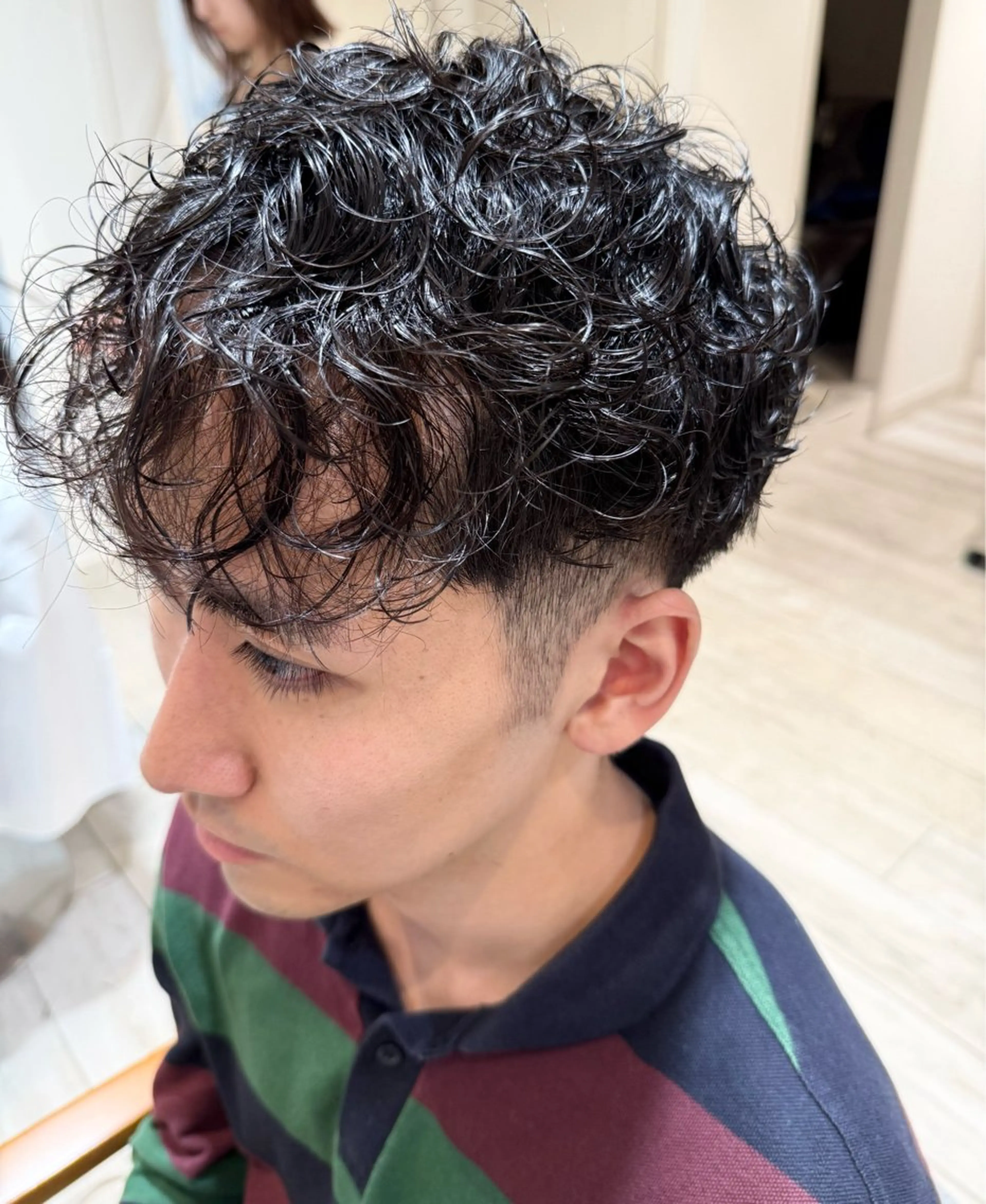 パーマ メンズ スペインカール カット パーマ 渡邉🐩 カットモデル募集中のヘアスタイル
