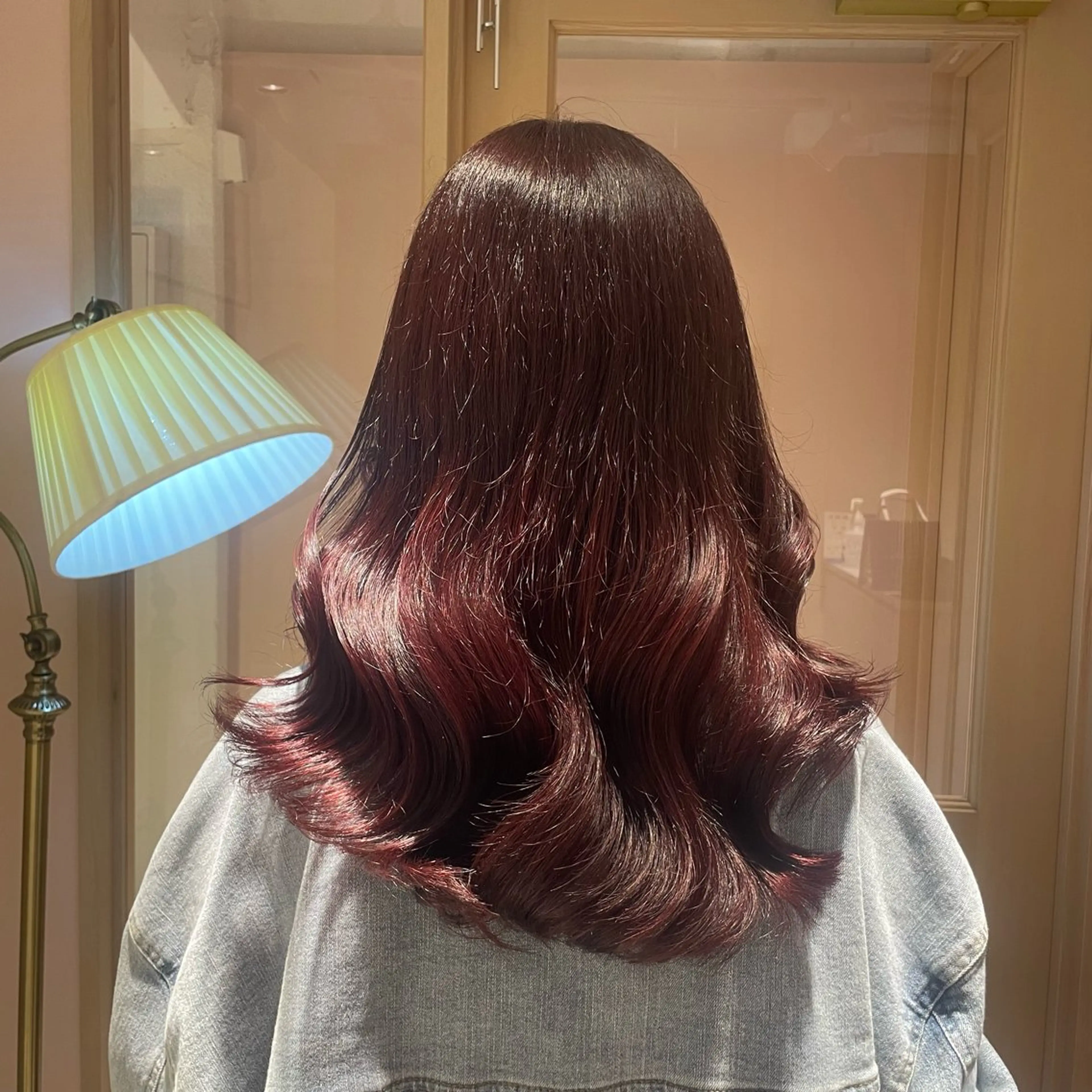 セミロング ヘアカラー トリートメント ヘッドスパ マホ/日吉/髪質改善 /レイヤー/ガーリーのヘアスタイル