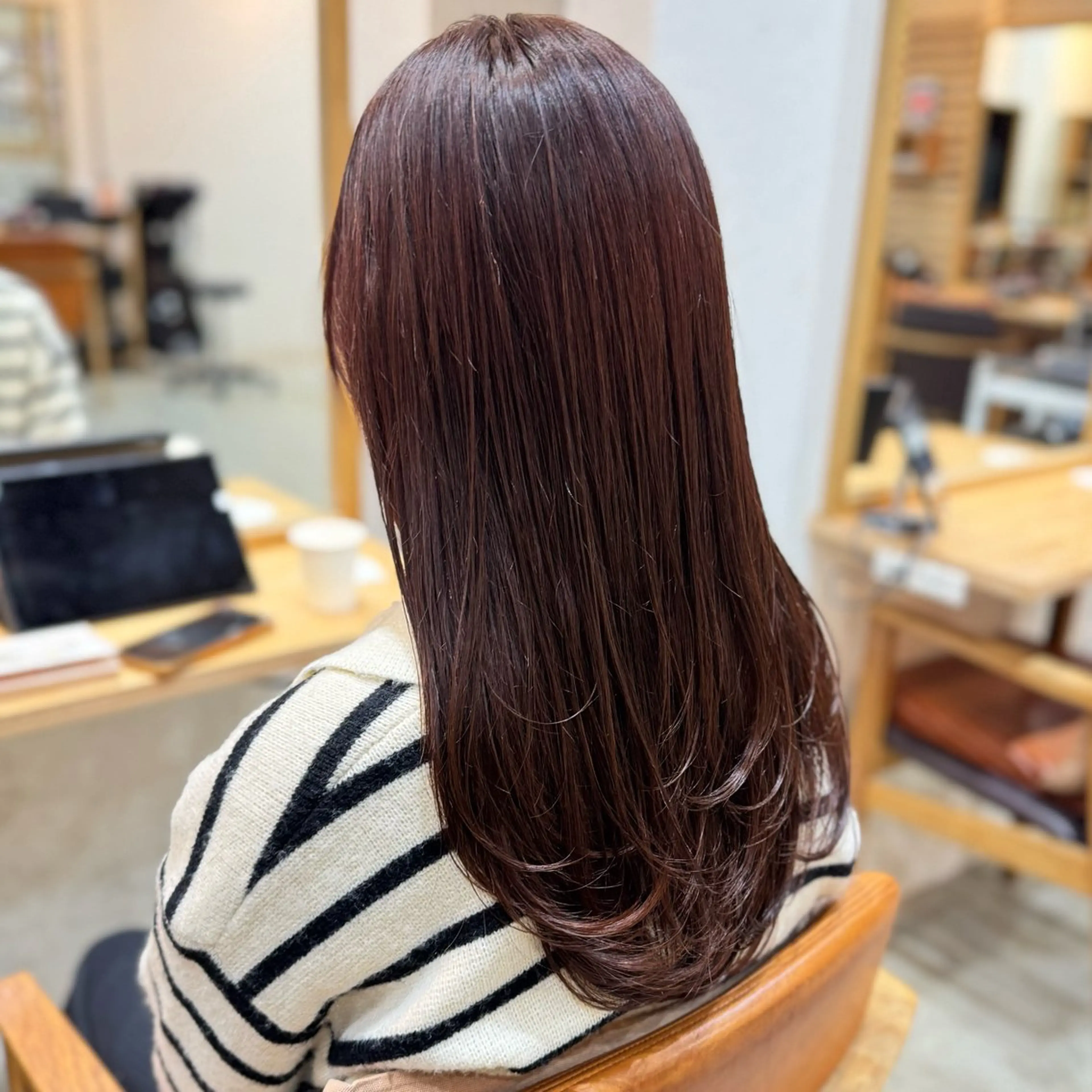 セミロング カラー ブラウンカラー 透明感カラー ピンクカラー ピンクブラウン レッドカラー カット ヘアカラー トリートメント ヘアセット 🌈透明感カラー/レ イヤー/Nana🌈のヘアスタイル