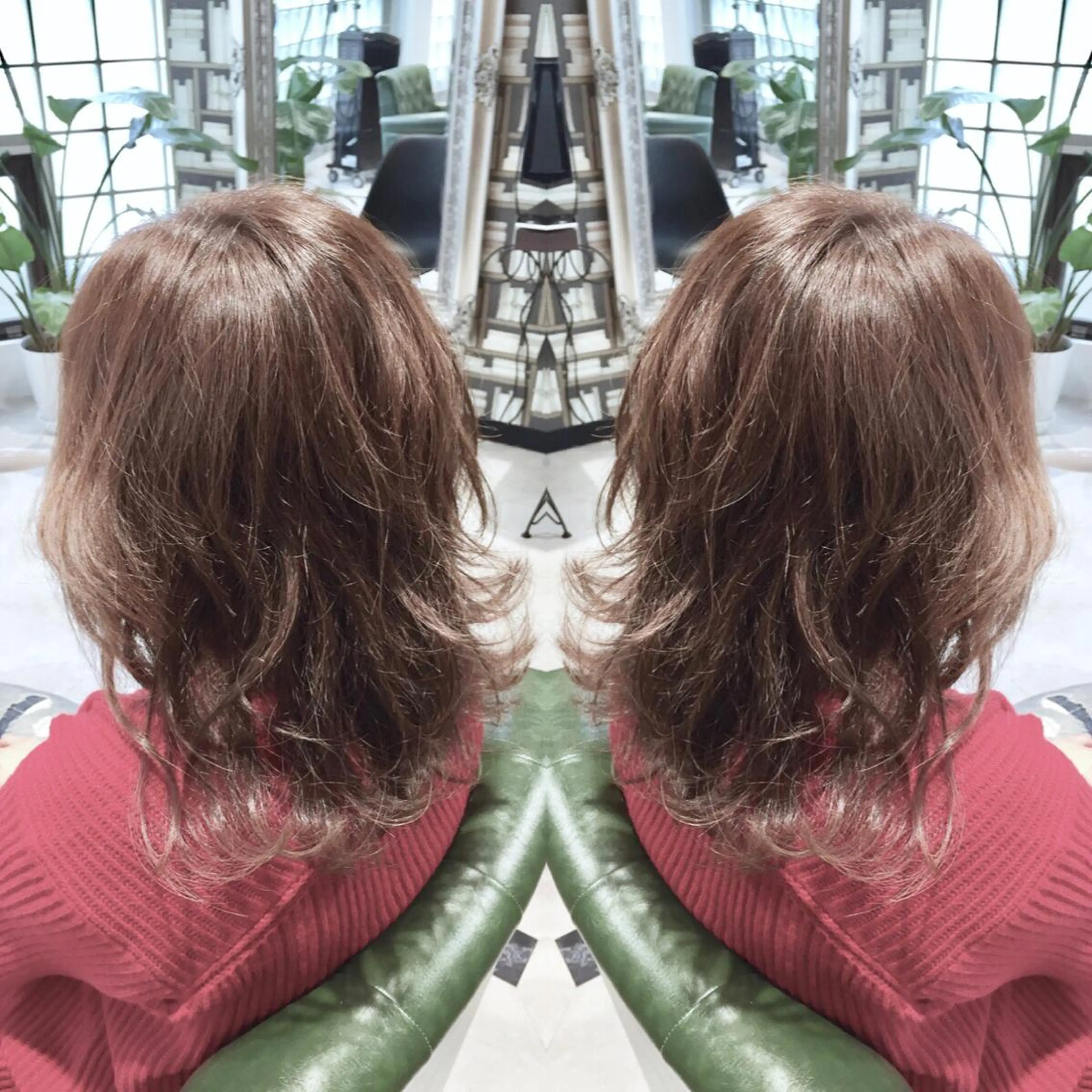 ミディアム カラー パーマ ヘアアレンジ tocca所属・毎月通える価格♪ 杉本真基のヘアスタイル