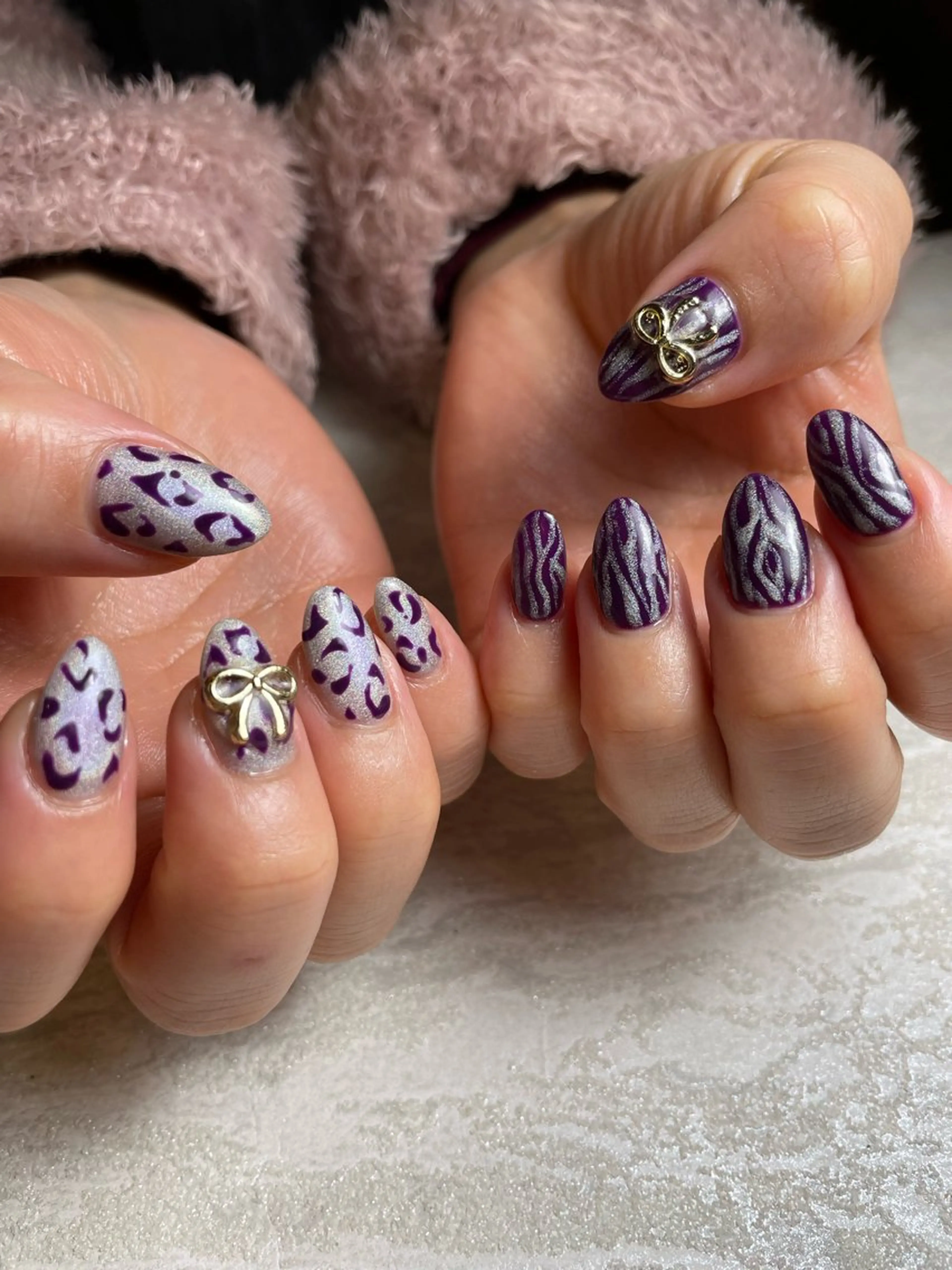 ネイル アニマル柄 フラッシュネイル ハンドネイル G's  nail所属・横浜本郷台駅 《G's nail》のネイルデザイン