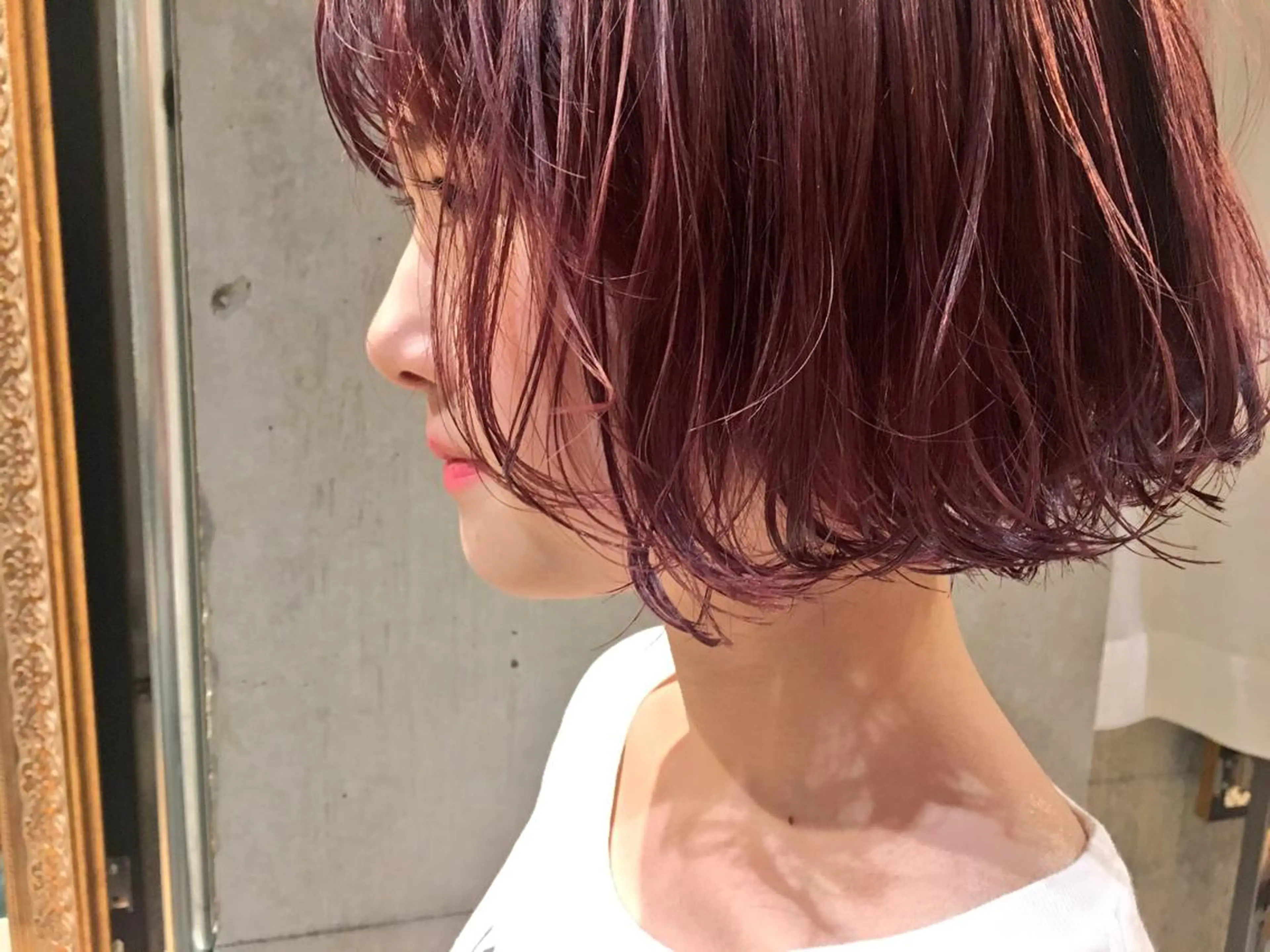 ショート ボブ 顔まわりレイヤー レイヤーカット SATSUKI サツキのヘアスタイル