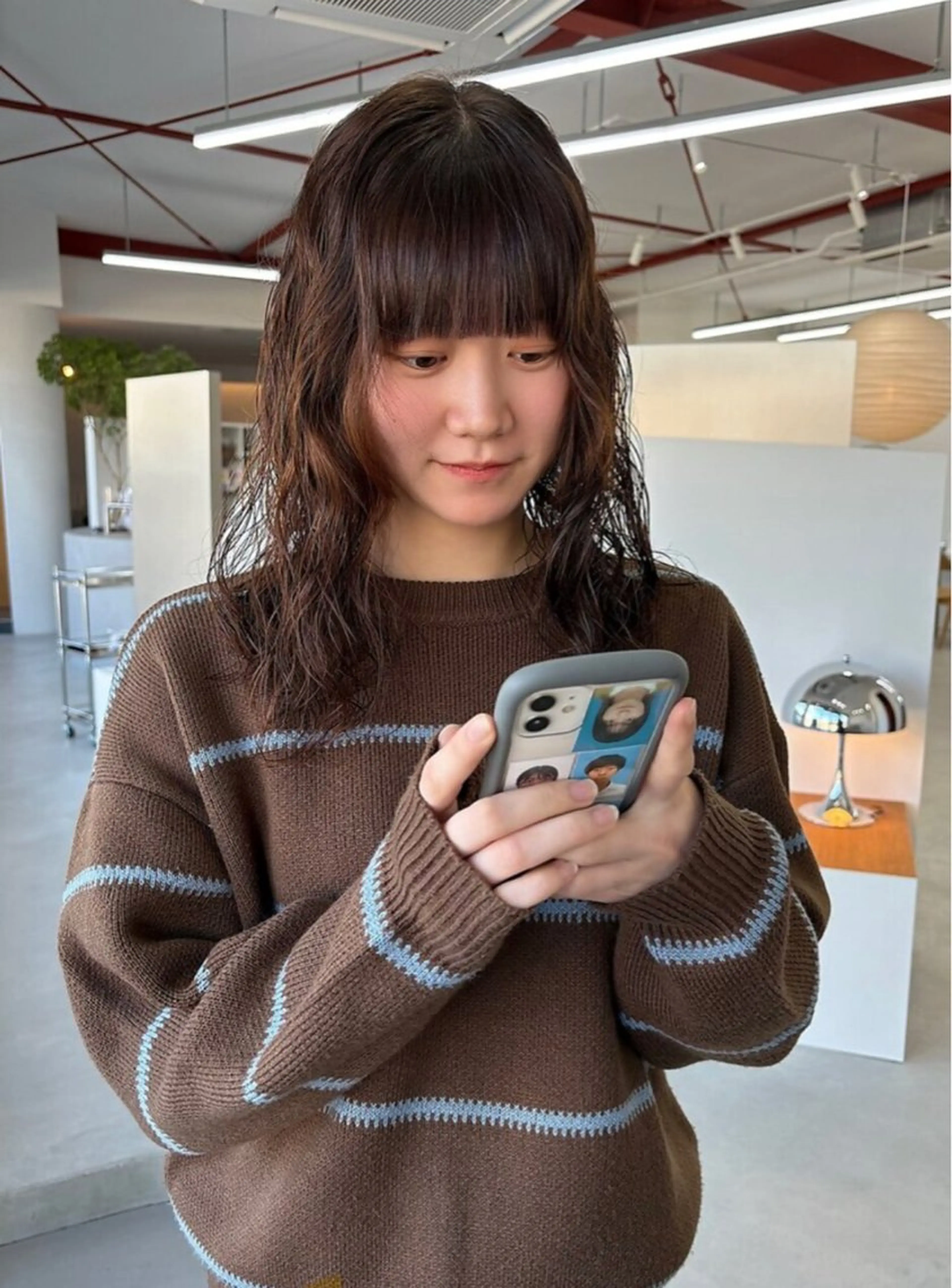 セミロング カラー パーマ 安城/透明感カラー/ cocoa🐩♪のヘアスタイル