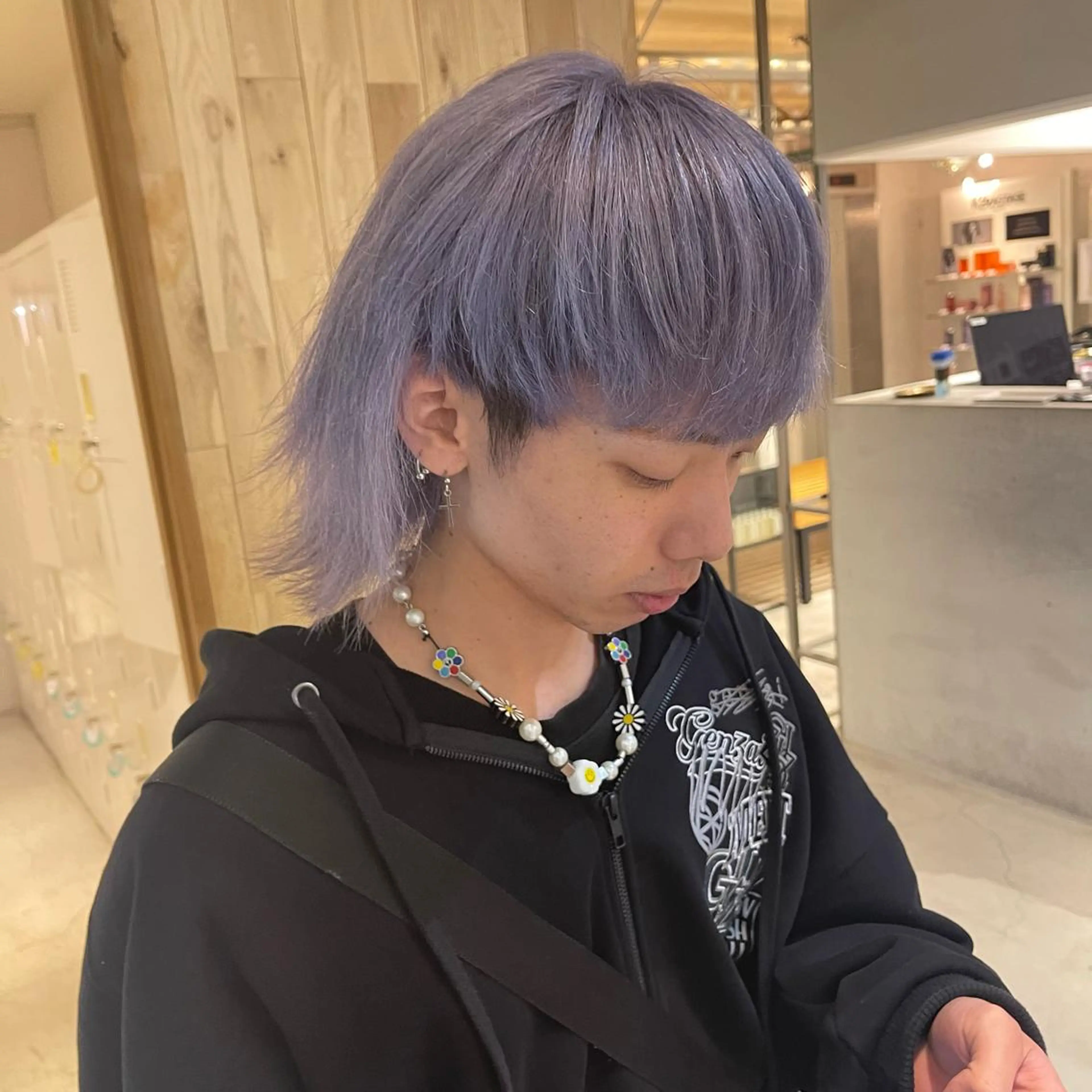 カラー メンズ メンズブリーチ ブリーチ ヘアカラー トリートメント lunty miichiのヘアスタイル