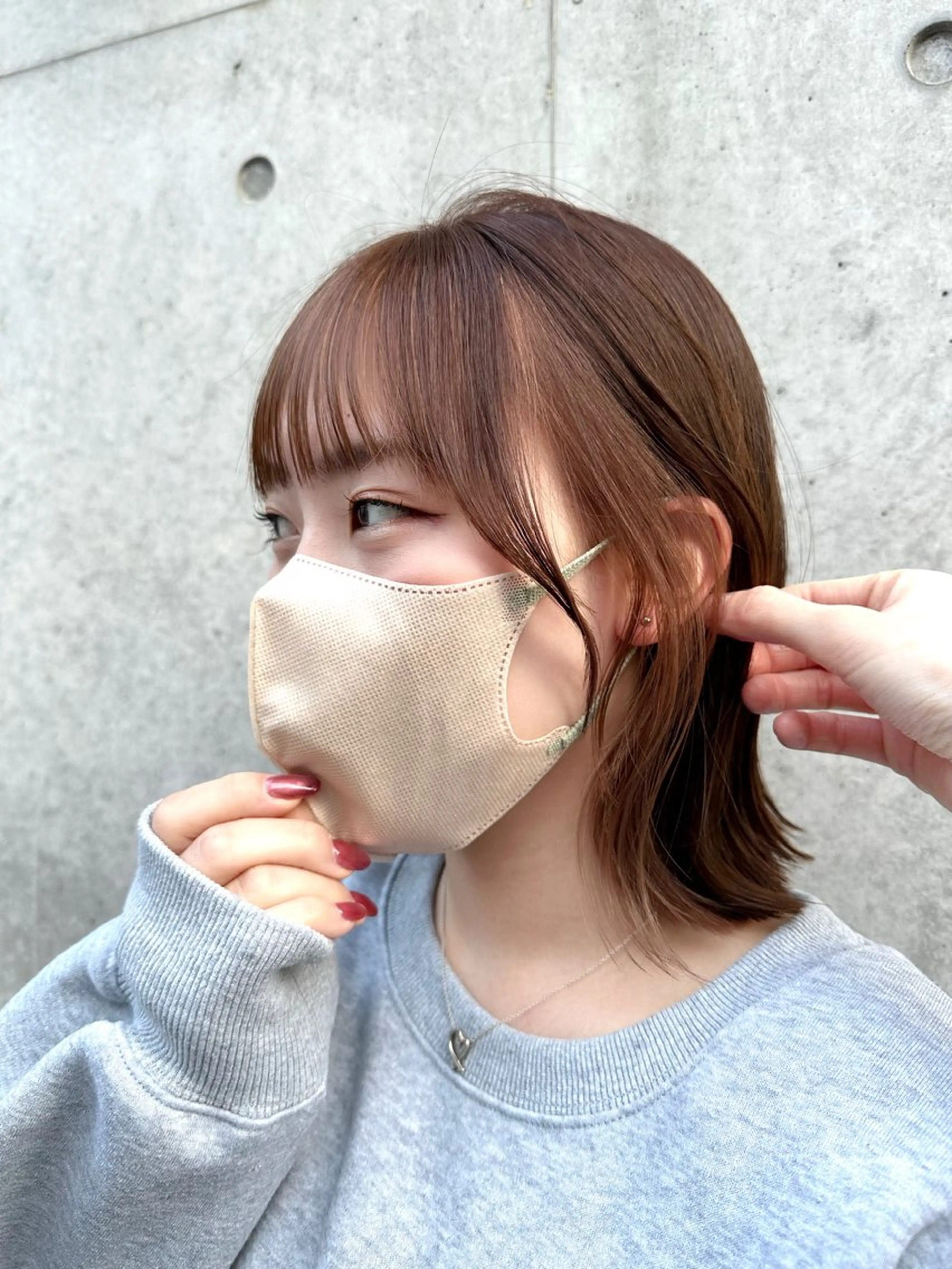 ミディアム カラー カット ヘアカラー トリートメント ヘッドスパ 韓国レイヤー・ボブ/ ⭐️優香⭐️のヘアスタイル