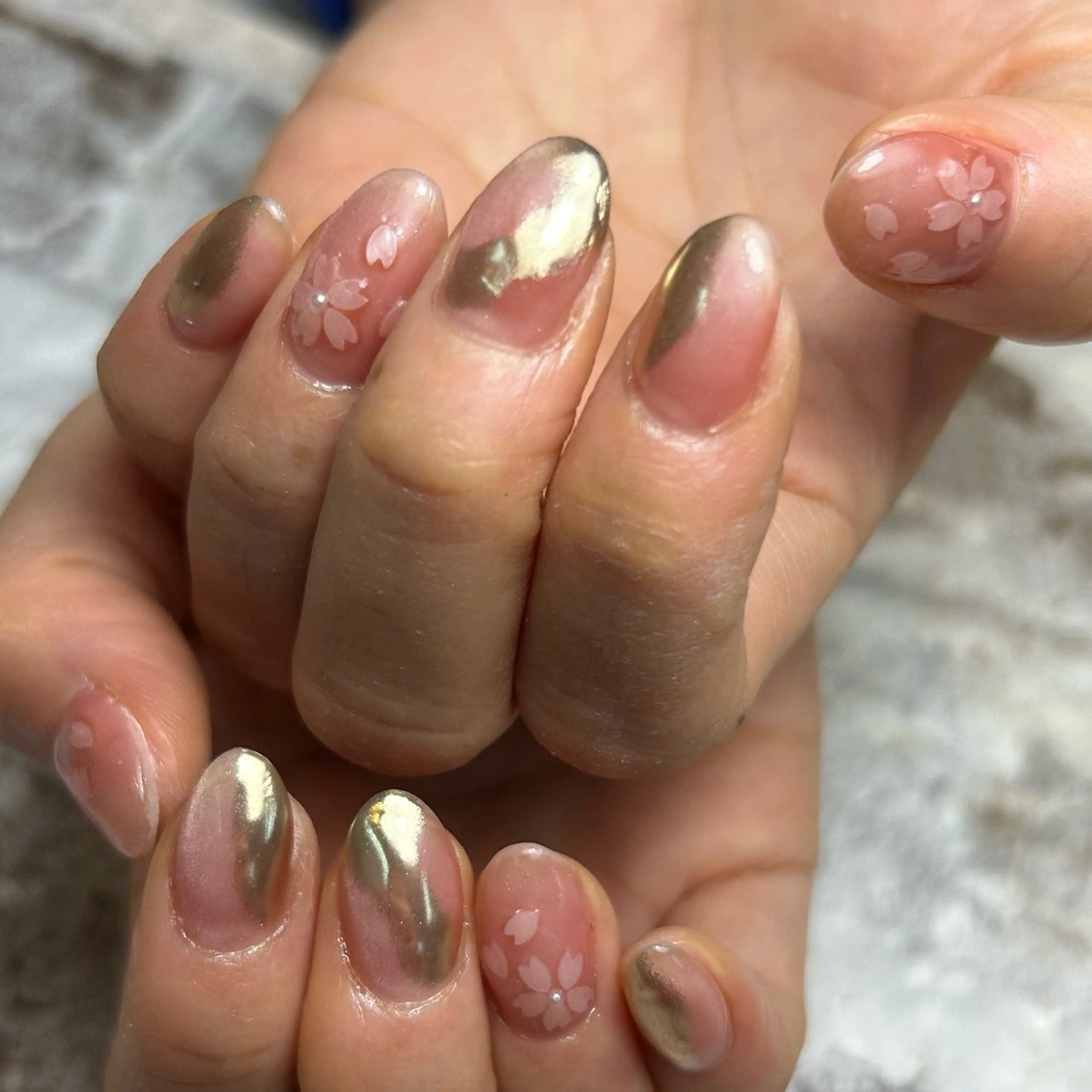 ネイル 桜ネイル ネイルサロンmuumii所属・東十条muumii ネイルまつ毛のネイルデザイン