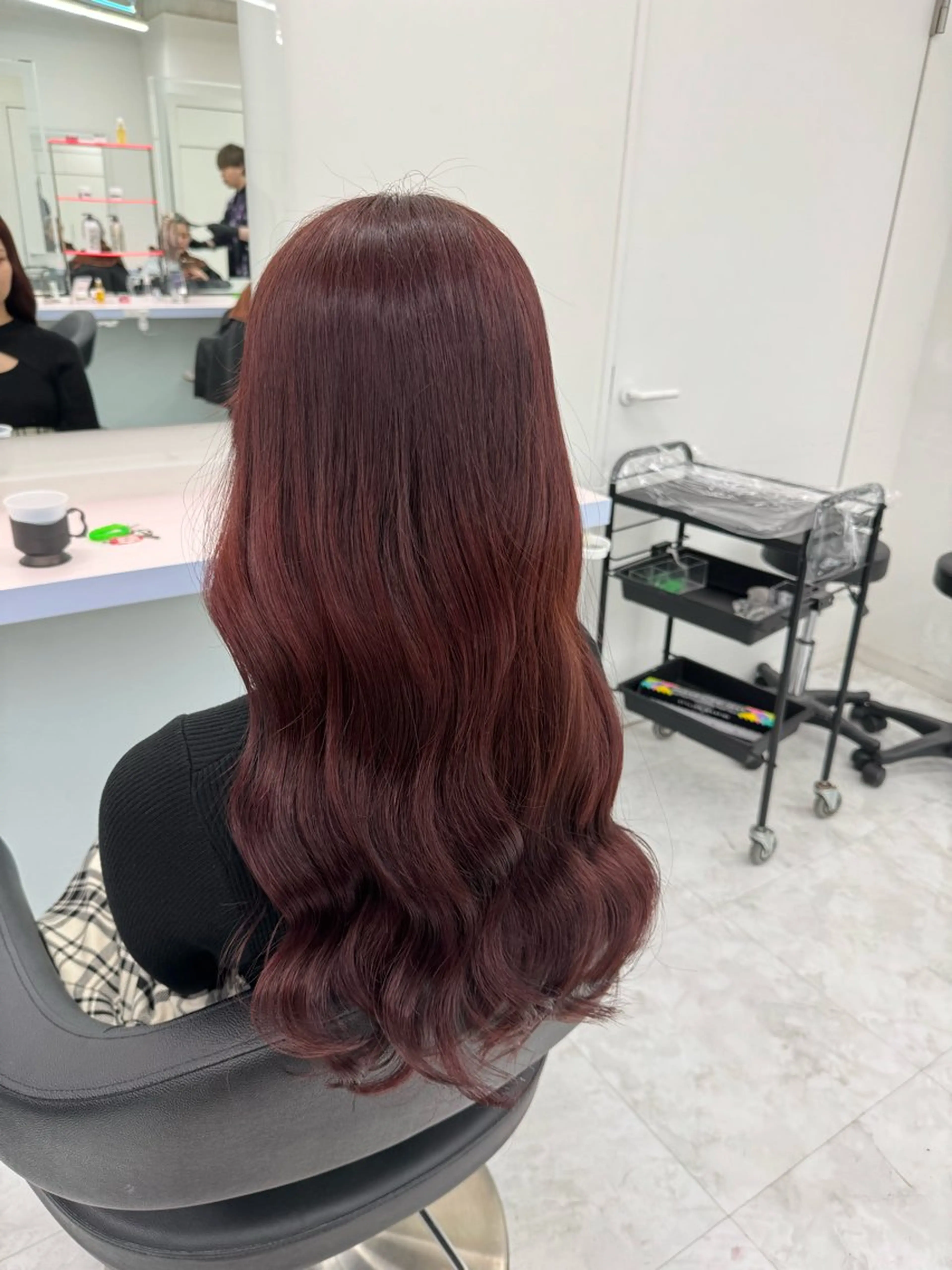 セミロング カラー ブラウンカラー ピンクカラー ピンクブラウン カット ヘッドスパ ヘアセット ♡ブリーチカラー♡ Mirioのヘアスタイル