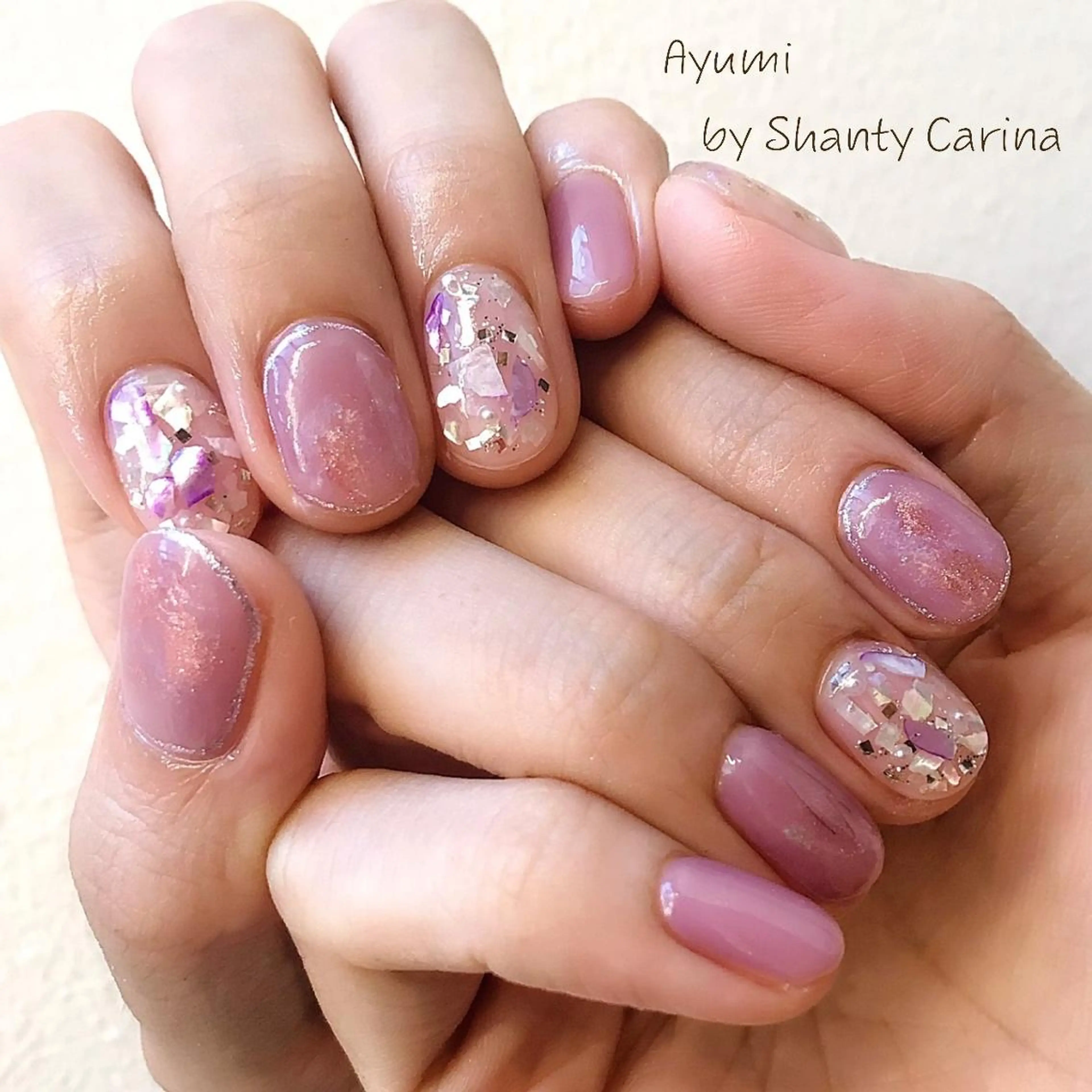 ネイル ジェルネイル ニュアンスネイル パラジェル パープル Cariina ☺のネイルデザイン