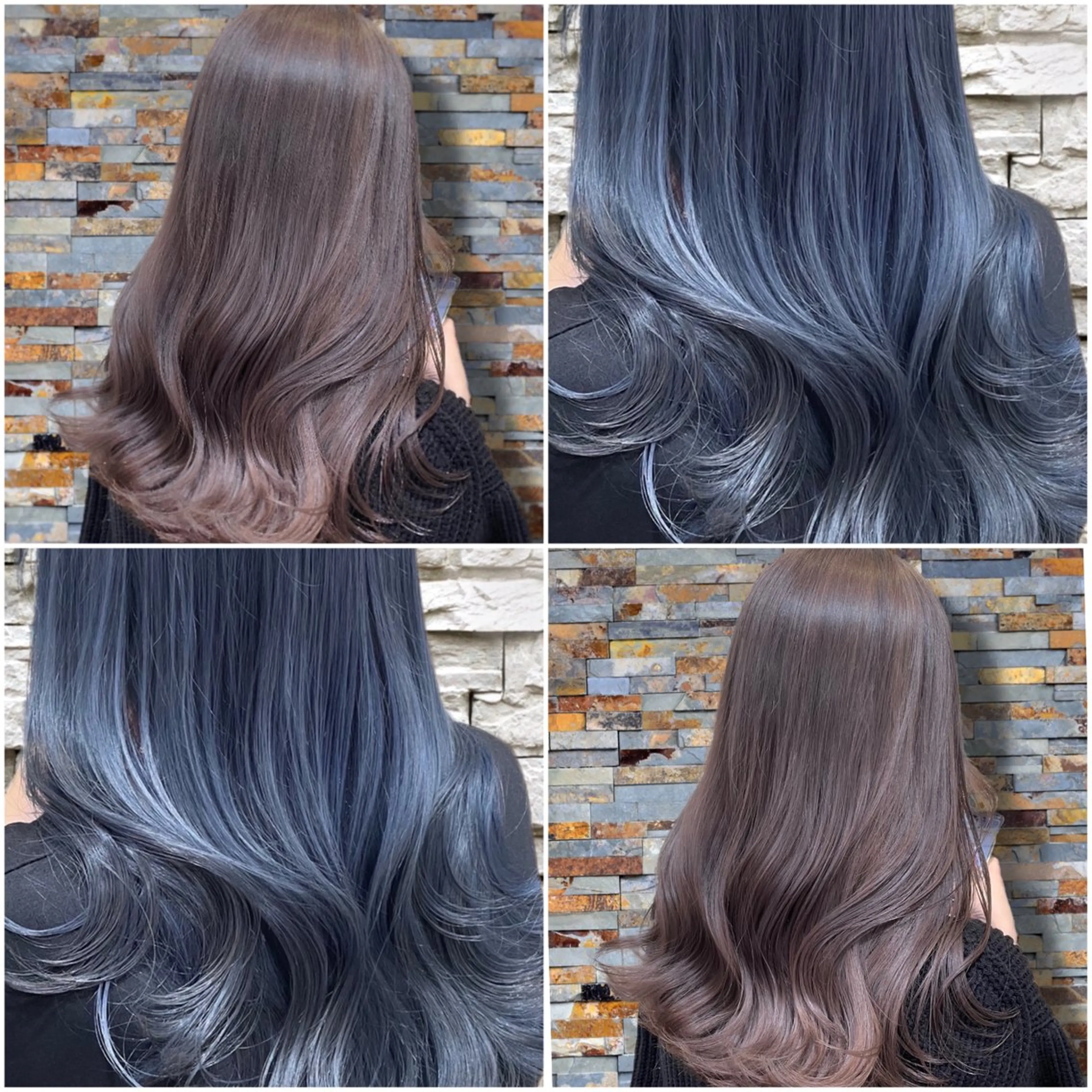 セミロング カラー ヘアカラー 心斎橋/ブリーチなし 髪質改善/レイヤーのヘアスタイル