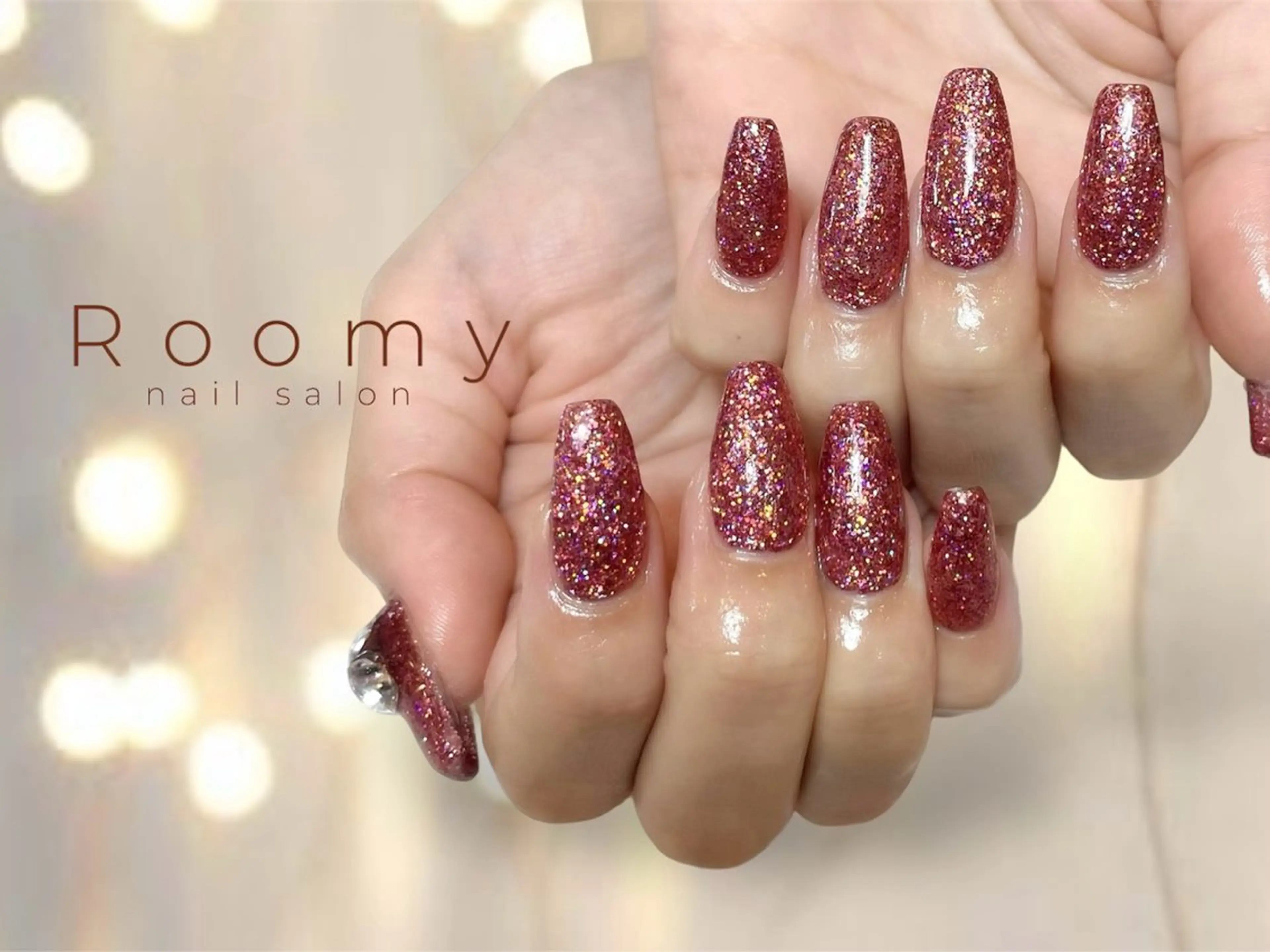 ネイル フレンチネイル ジェルネイル グラデーション ラメ(グリッター) マグネットネイル ハンドネイル nail salon Roomy 竹ノ塚所属・nail salon Roomy 竹ノ塚のネイルデザイン