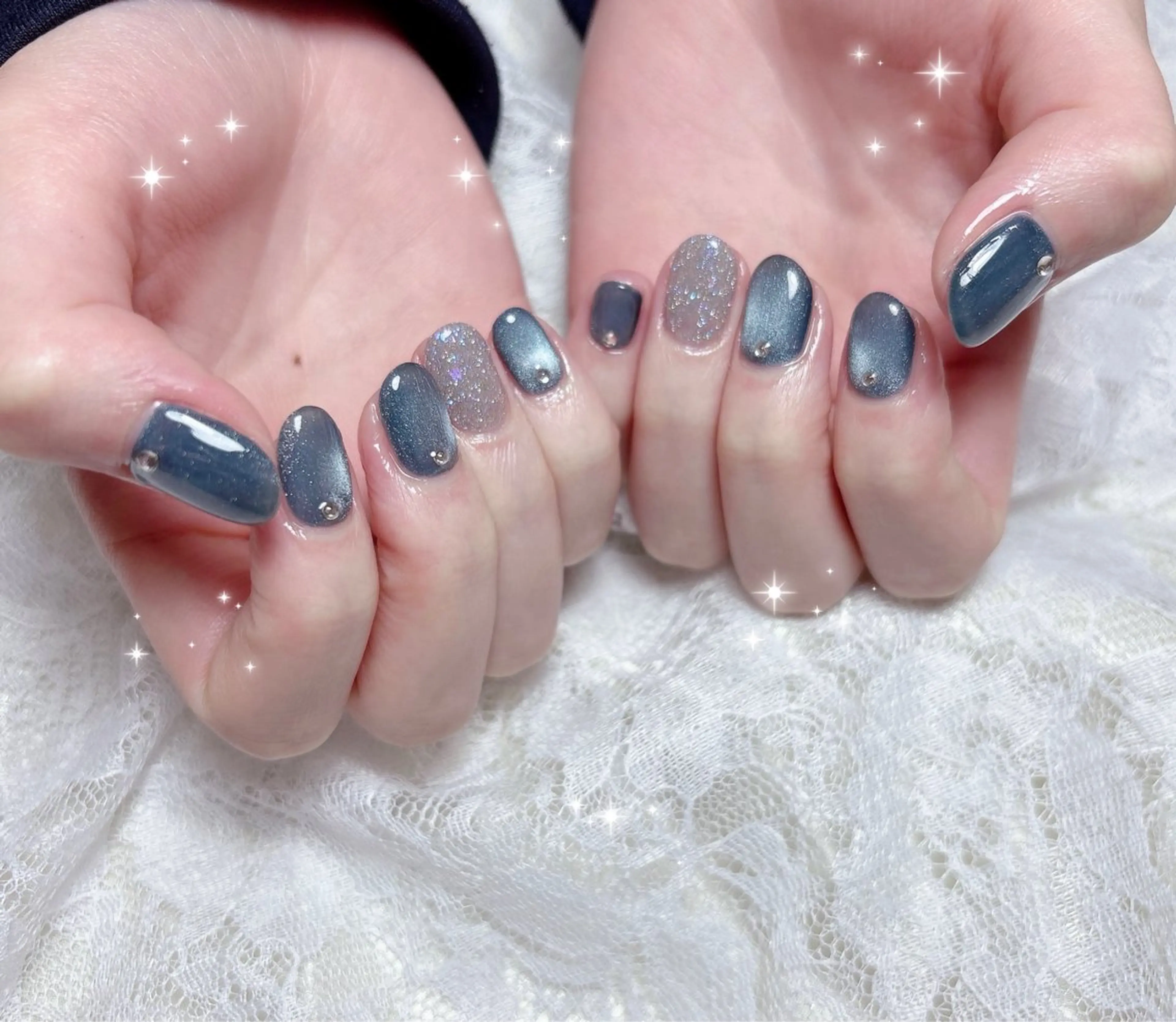 ネイル フラッシュネイル マグネットネイル ハンドネイル FLARE NAIL フレアネイルのネイルデザイン