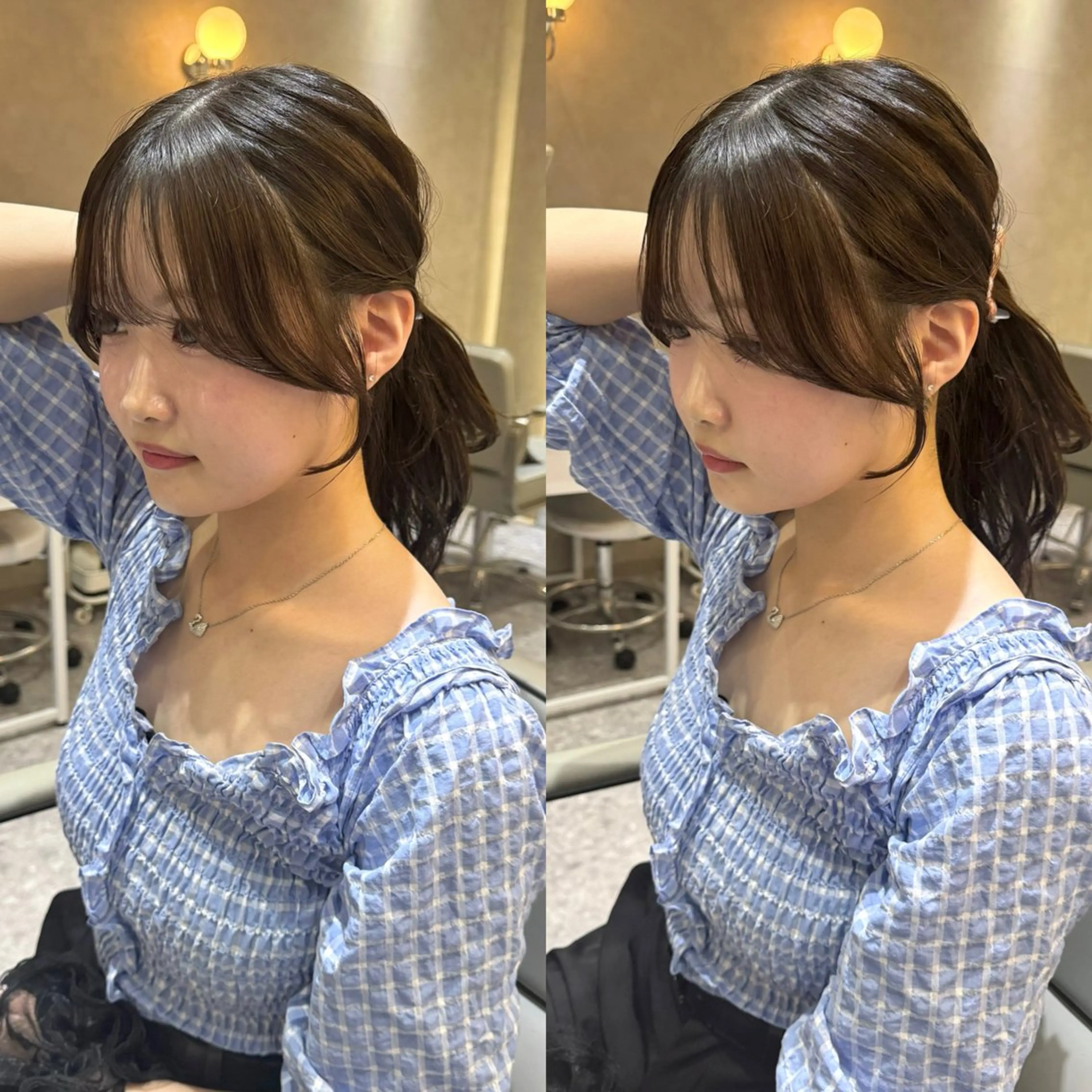 セミロング 韓国ヘア🇰🇷/ 顔周り/松田光里のヘアスタイル