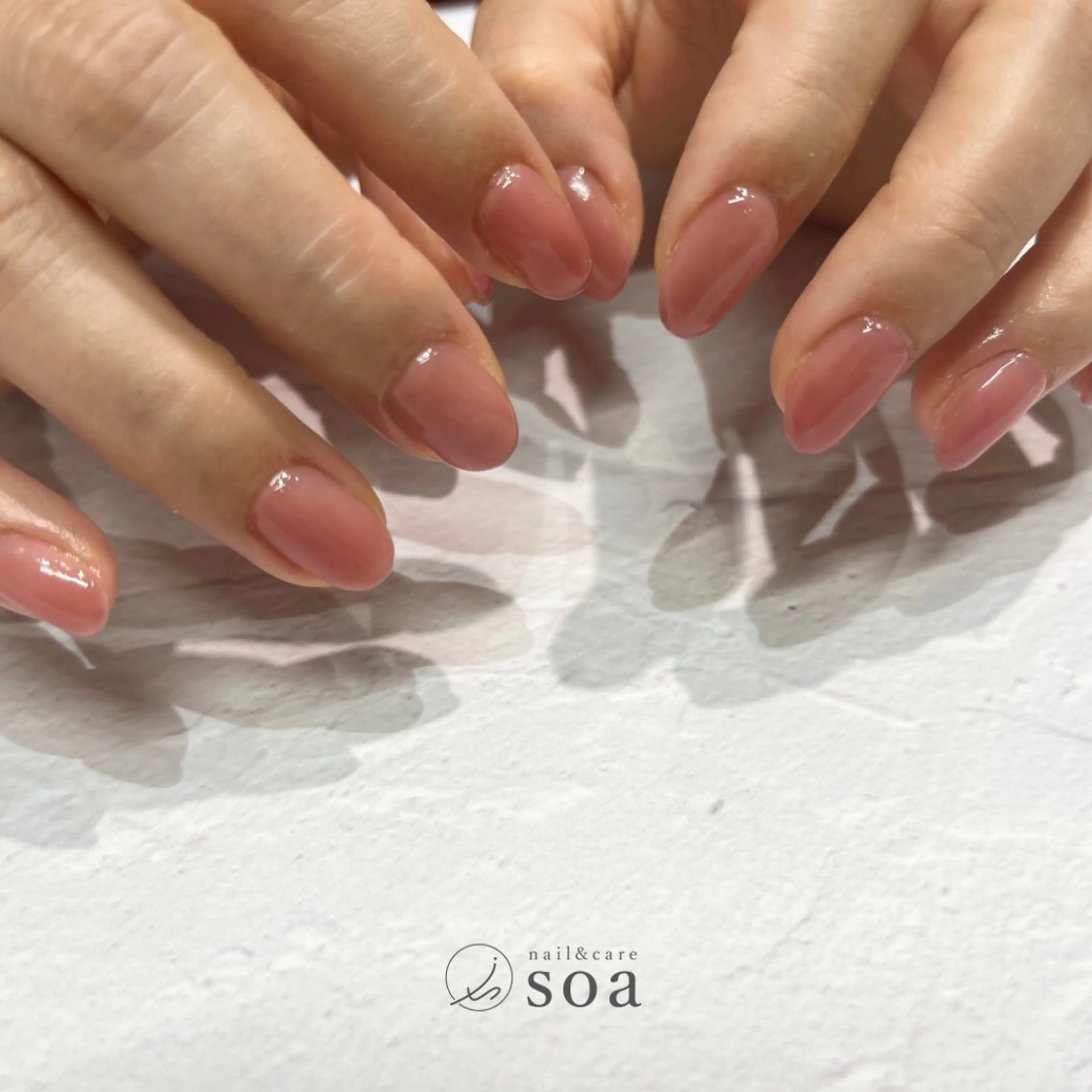 ネイル nail&care salon soa所属・soa/美容液ケアで 自爪を育てるネイルのネイルデザイン