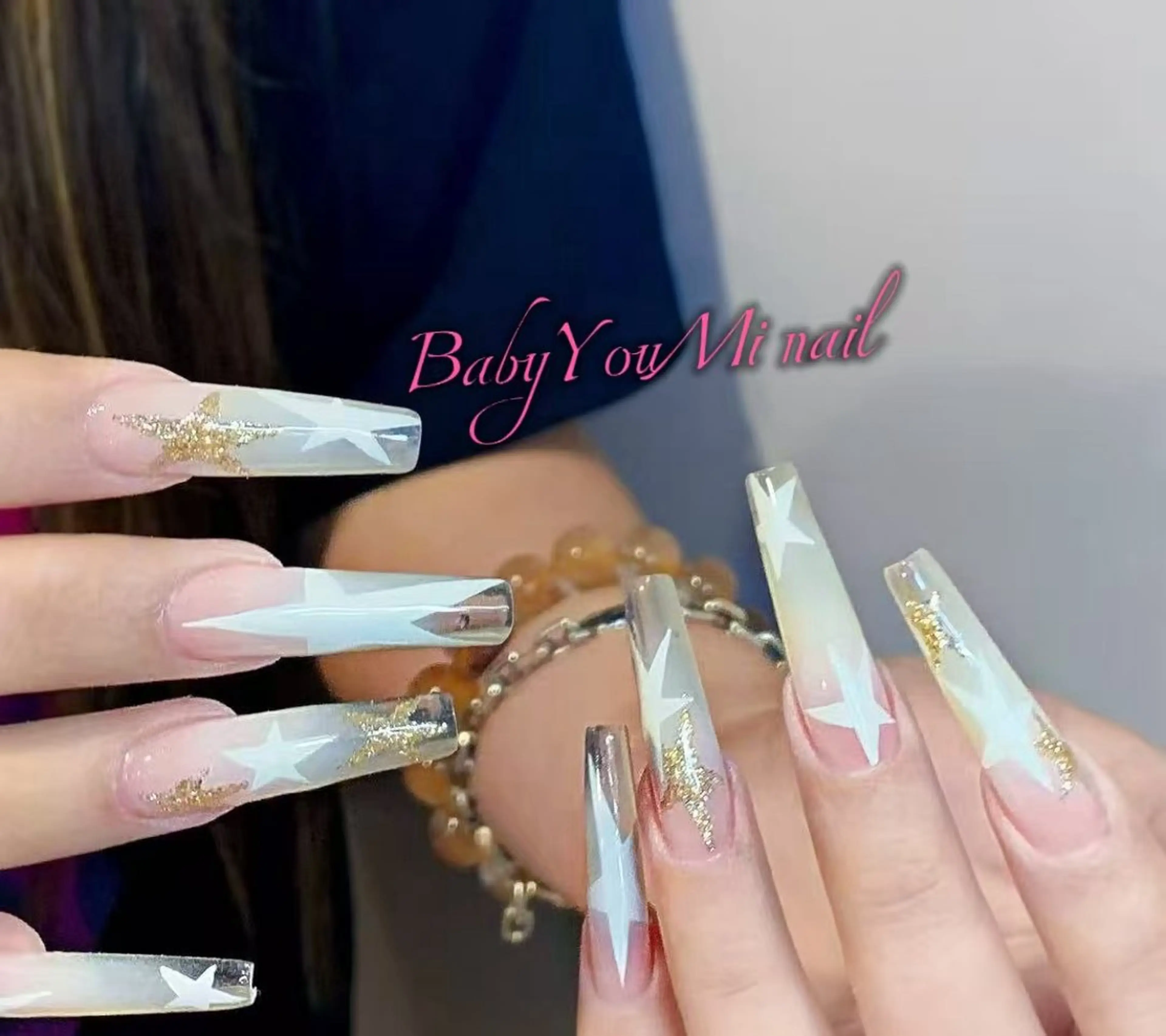 ネイル オーロラネイル フラワーネイル フットネイル フレンチネイル ジェルネイル ハンドネイル BabyYouMi nailのネイルデザイン
