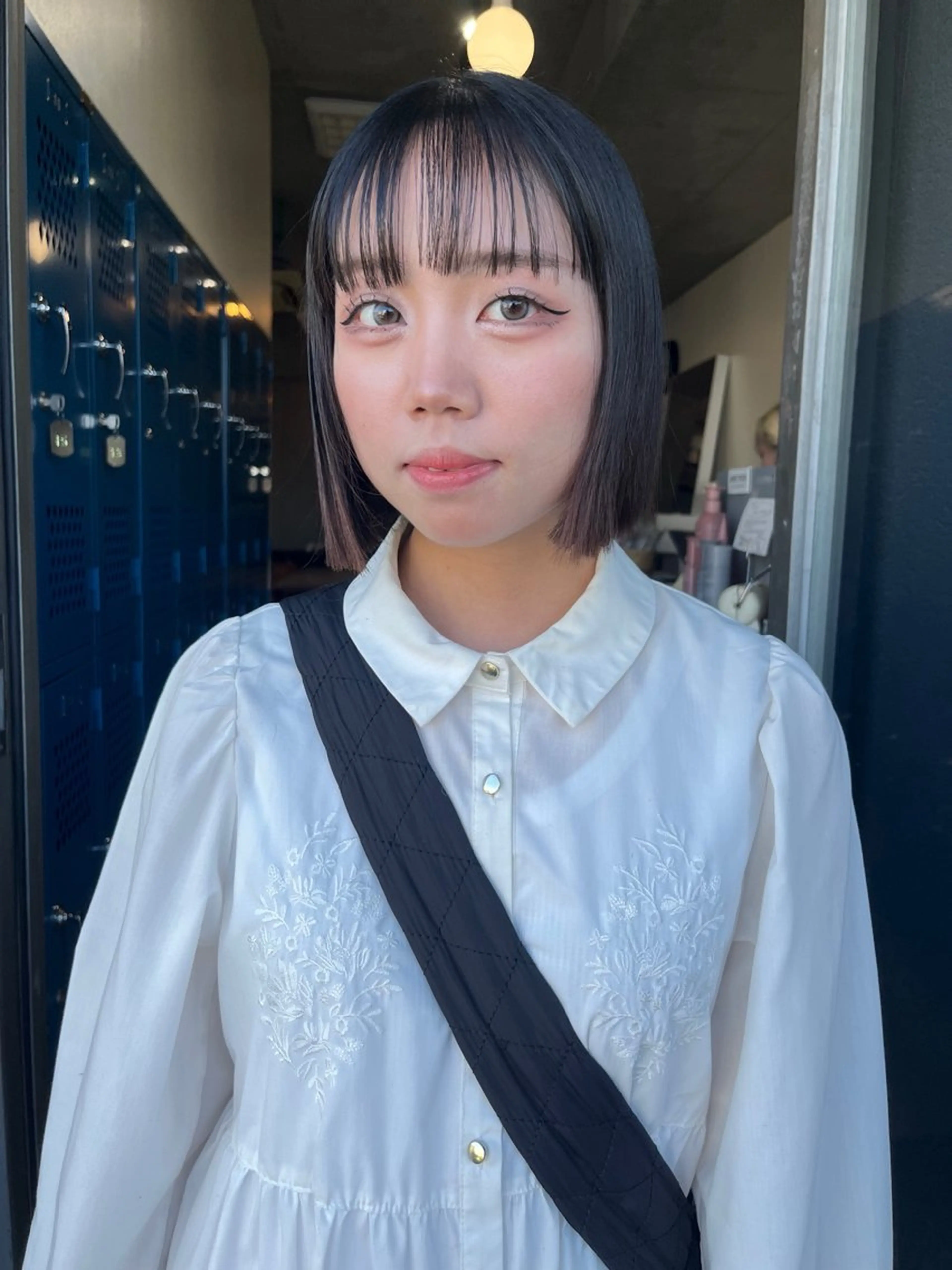 ショート ボブレイヤー ボブ 顔まわりレイヤー ハイレイヤー 韓国風ヘア レイヤーカット\ウル フ　chinatsuのヘアスタイル