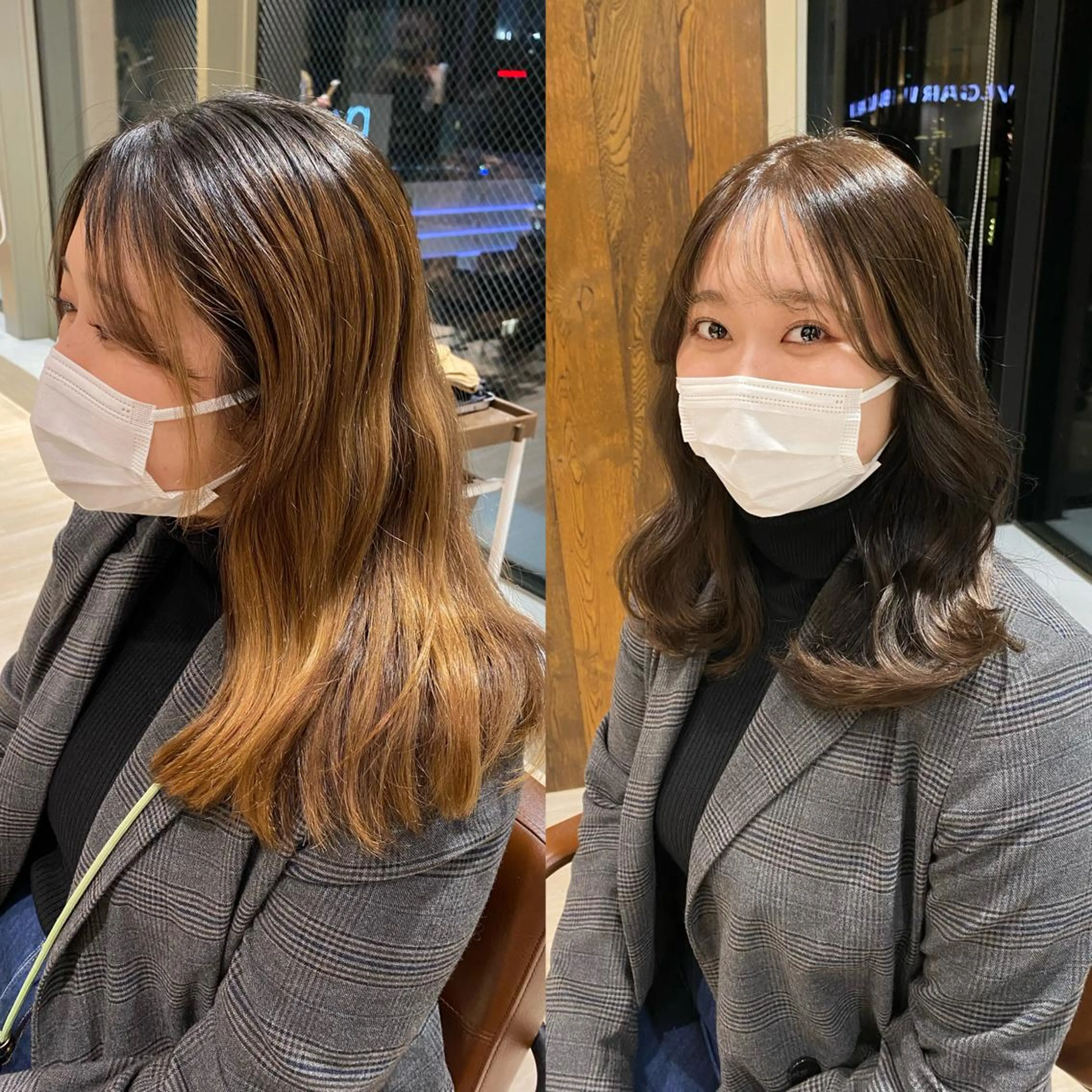 セミロング カラー 早朝セット☀️ レイヤー/Momoのヘアスタイル
