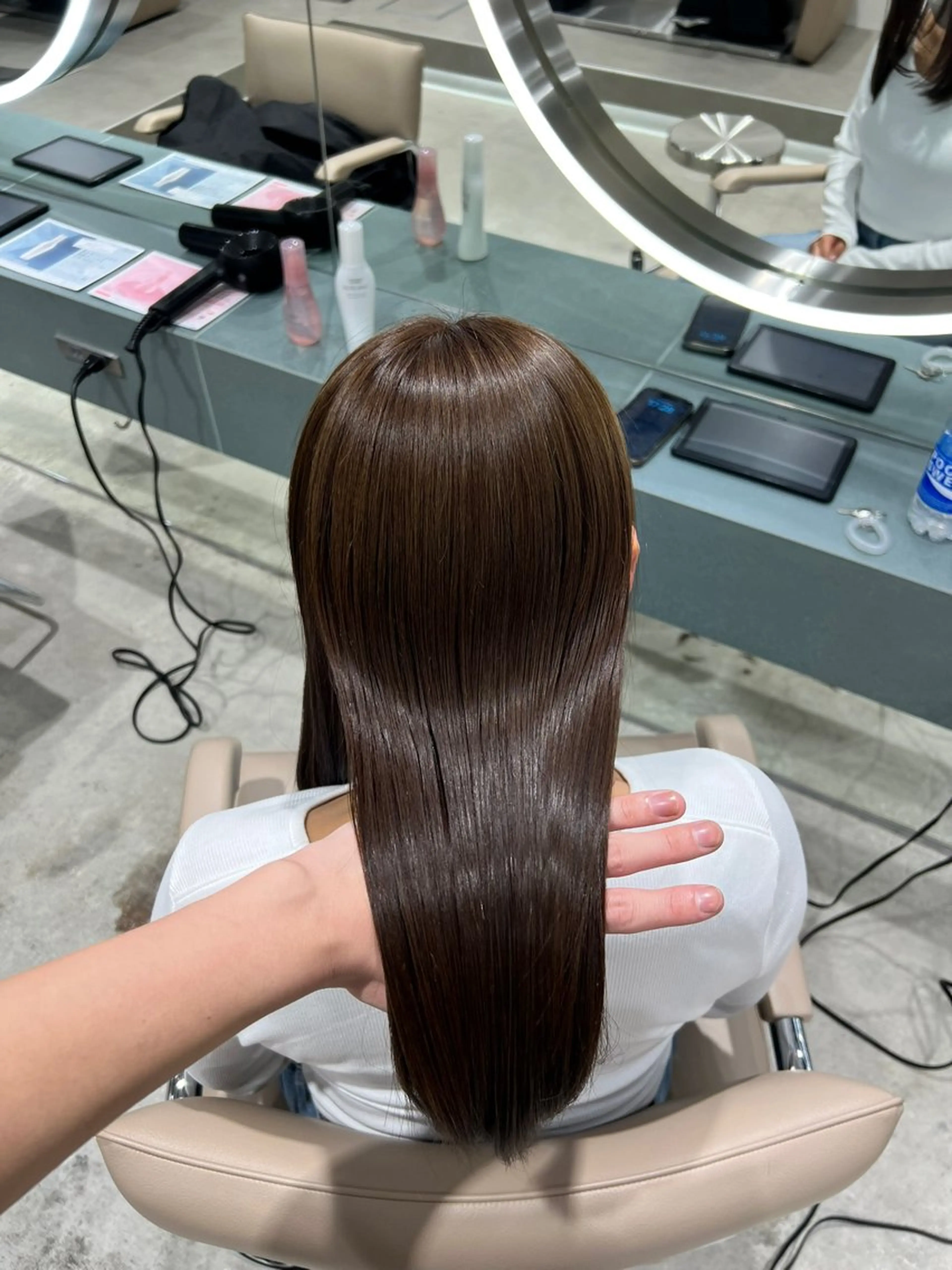 ミディアム カラー ヘアカラー トリートメント ✨髪質改善 縮毛矯正 艶髪 立川美容室✨のヘアスタイル