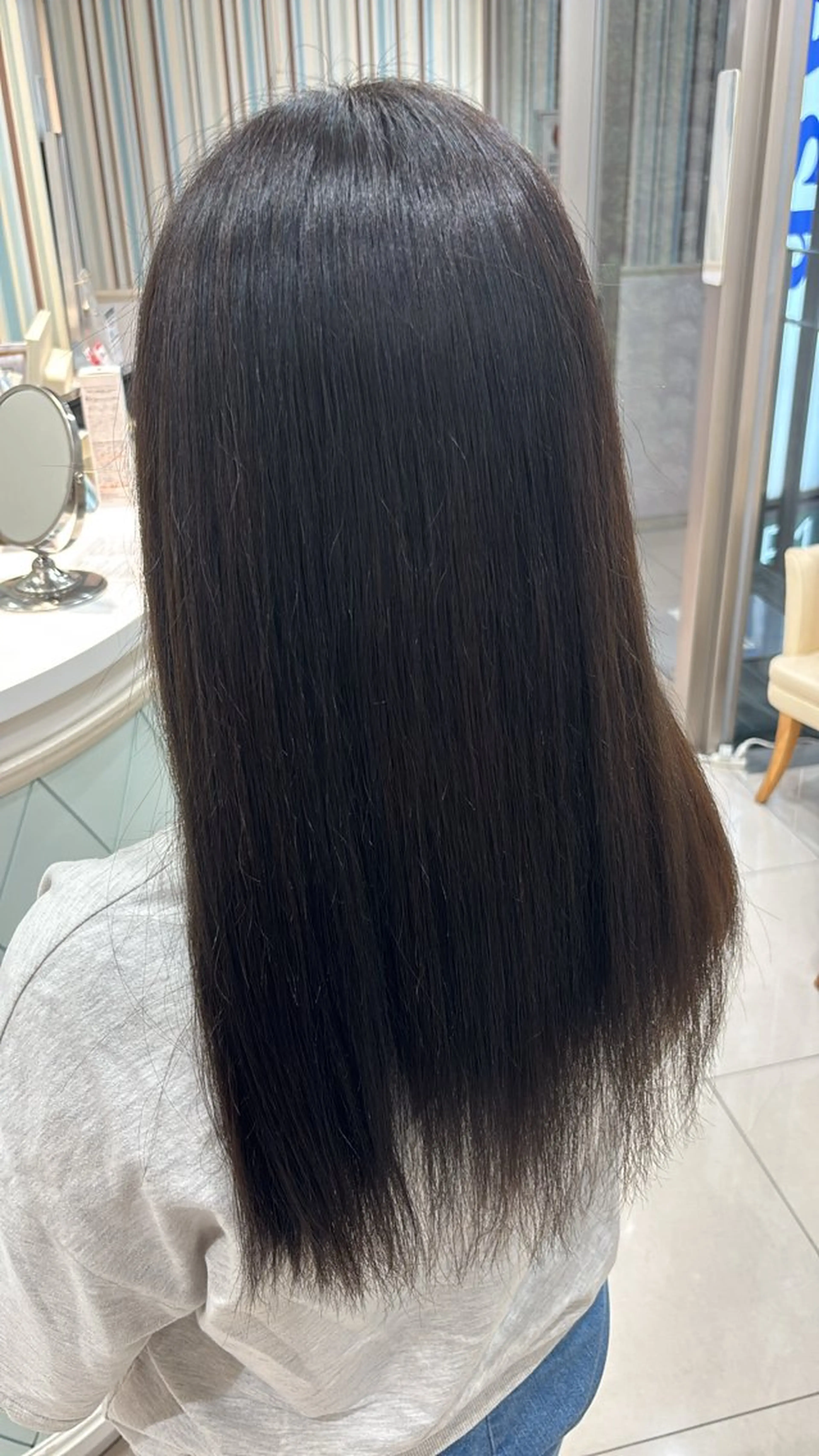 ロング カラー ヘアカラー 池袋西口徒歩1分/ 自然な縮毛矯正/くうのヘアスタイル