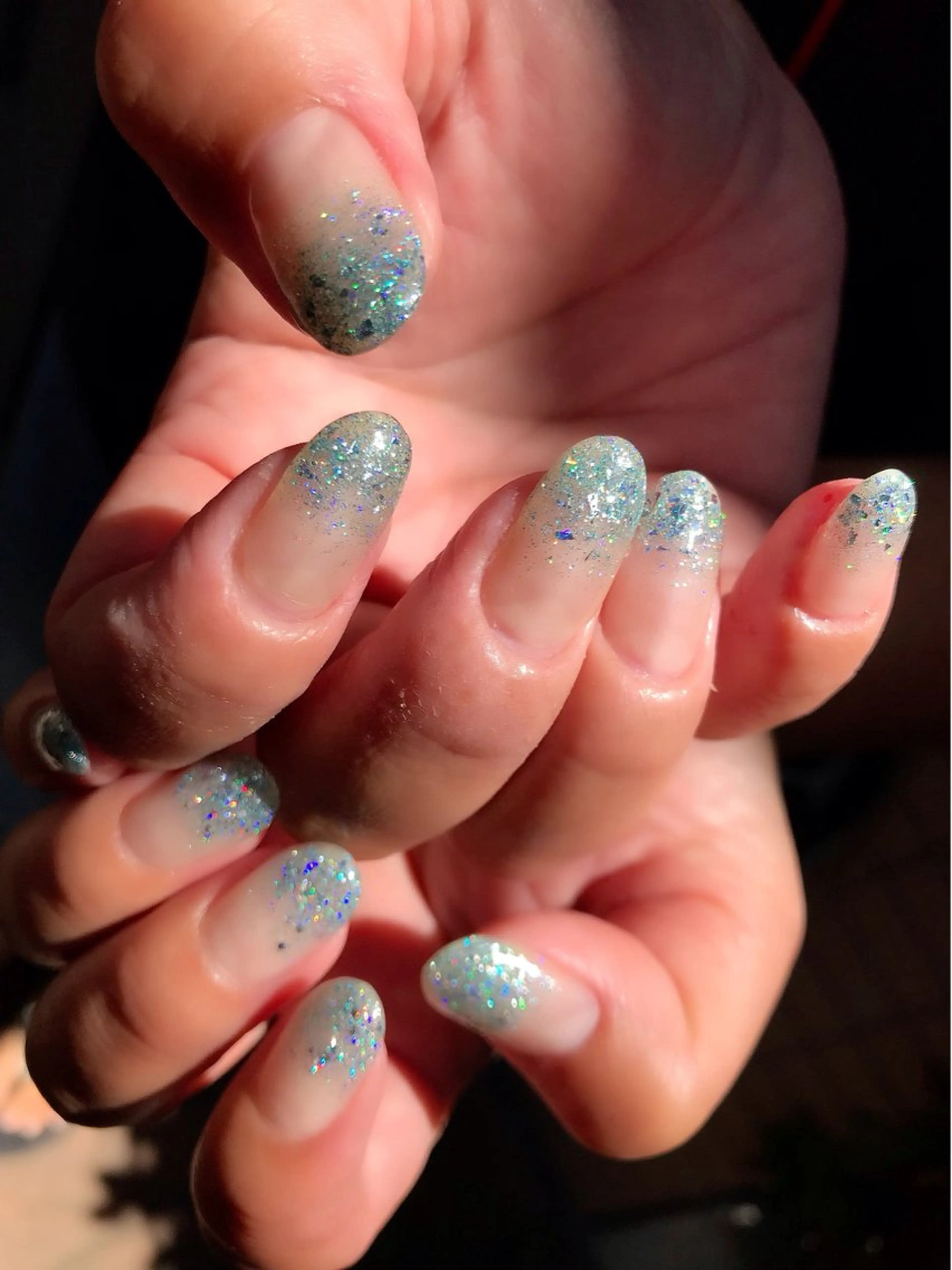 ネイル グラデーション ラメ(グリッター) ラメグラデーション ハンドネイル ROCCO nailのネイルデザイン