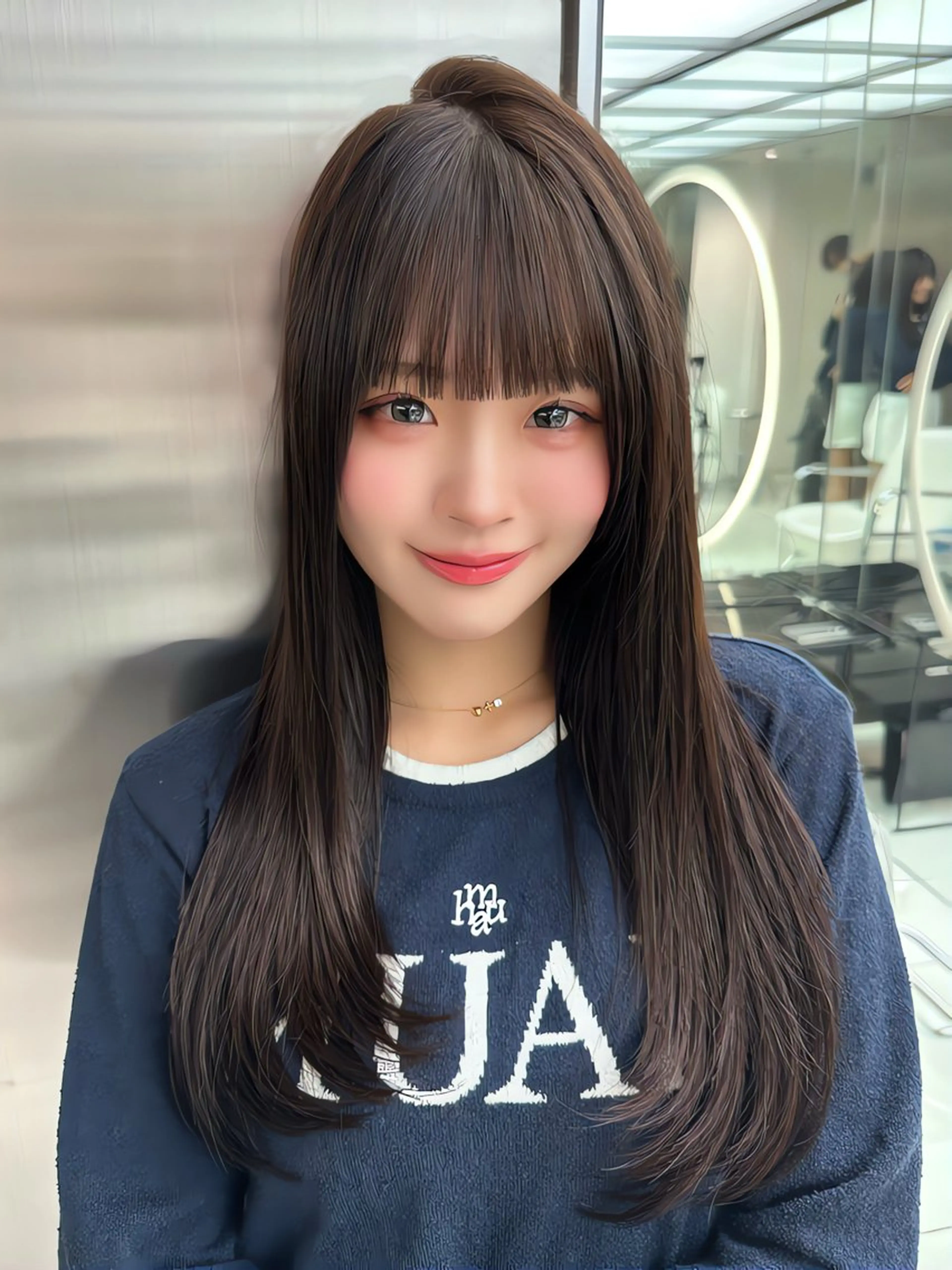 【地雷系/量産型】前髪＆顔周りレイヤー＋ワンカラー＋艶トリートメント💗の写真